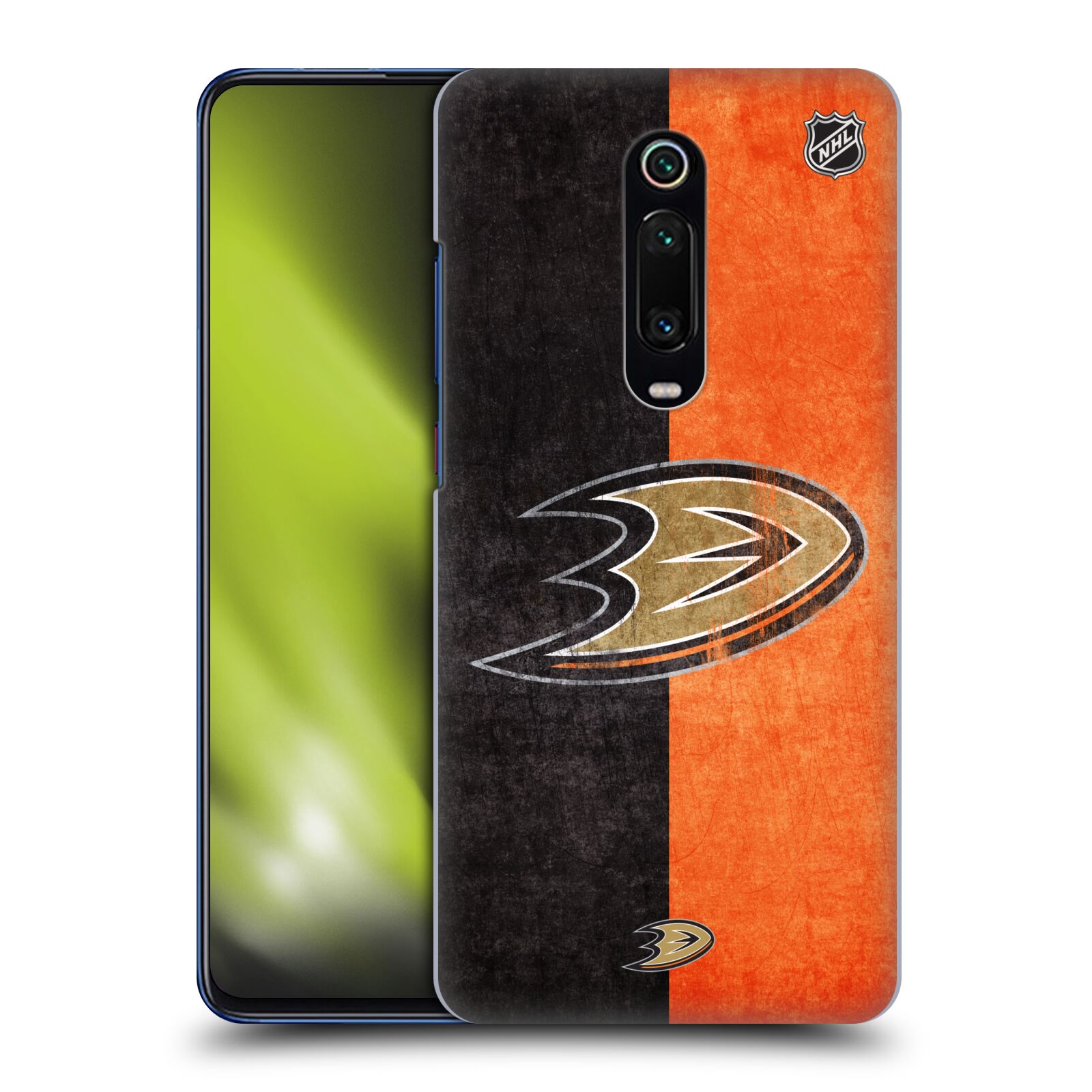 Pouzdro na mobil Xiaomi Mi 9T / Mi 9T PRO - HEAD CASE - Hokej NHL - Anaheim Ducks - Logo vintage