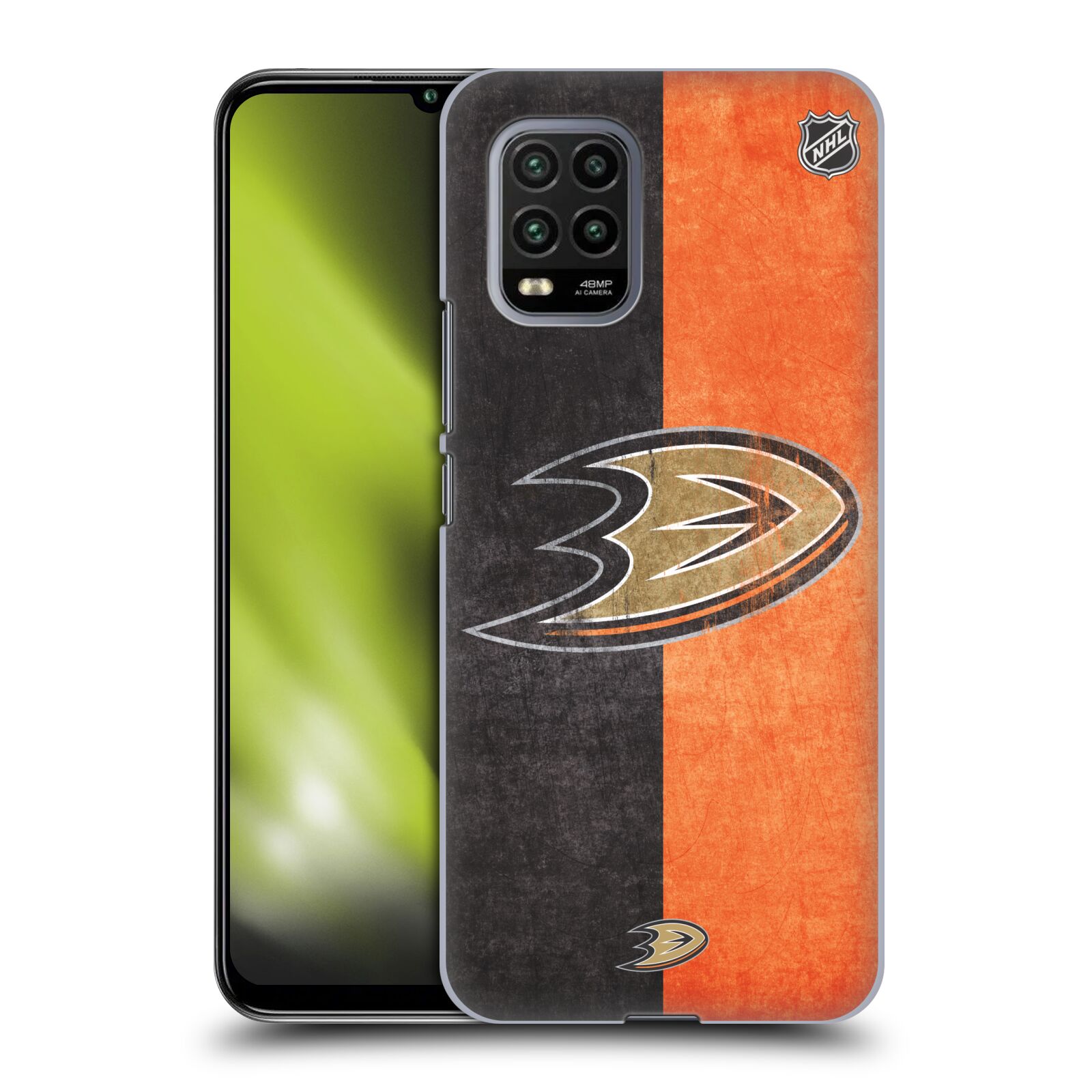 Pouzdro na mobil Xiaomi  Mi 10 LITE / Mi 10 LITE 5G - HEAD CASE - Hokej NHL - Anaheim Ducks - Logo vintage