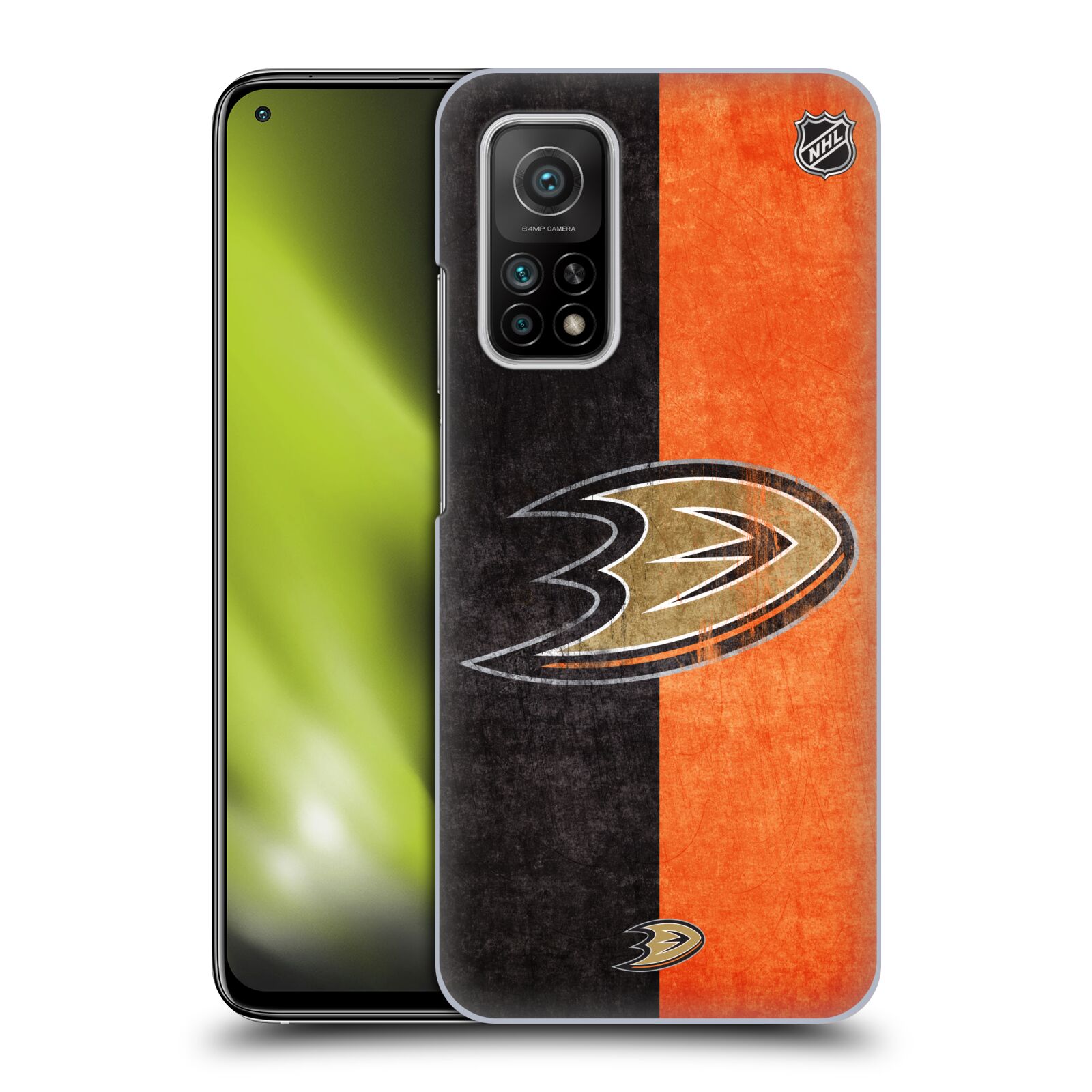 Pouzdro na mobil Xiaomi  Mi 10T / Mi 10T PRO - HEAD CASE - Hokej NHL - Anaheim Ducks - Logo vintage