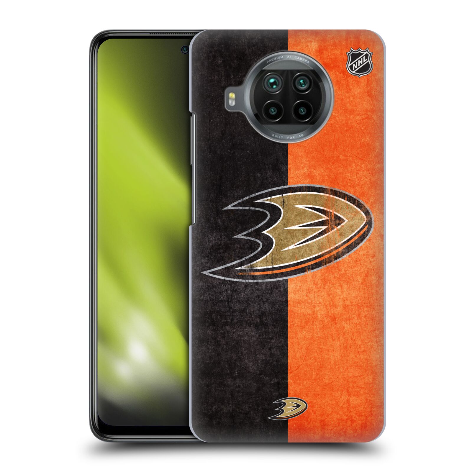 Pouzdro na mobil Xiaomi  Mi 10T LITE 5G - HEAD CASE - Hokej NHL - Anaheim Ducks - Logo vintage
