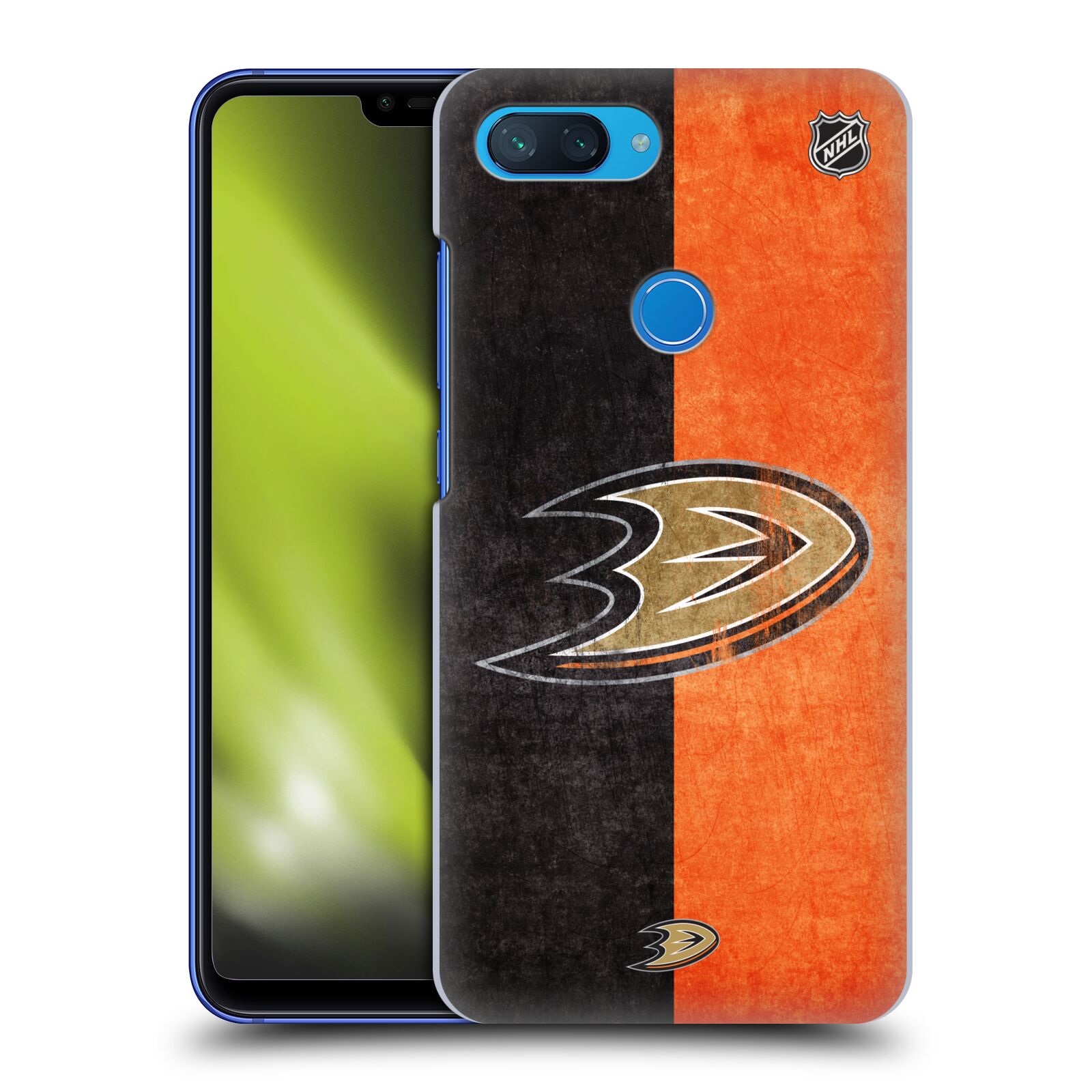 Pouzdro na mobil Xiaomi  Mi 8 Lite - HEAD CASE - Hokej NHL - Anaheim Ducks - Logo vintage