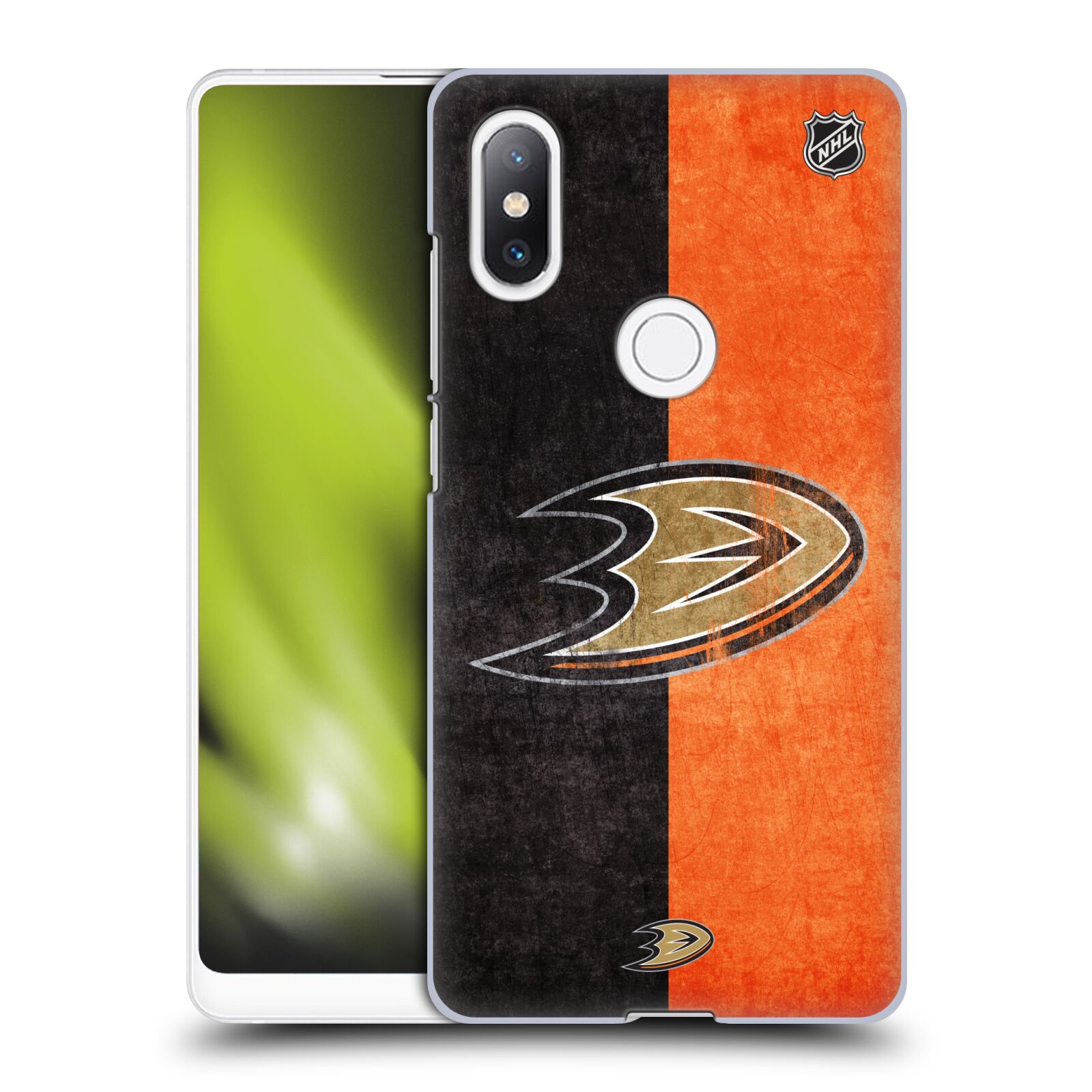 Pouzdro na mobil Xiaomi Mi Mix 2S - HEAD CASE - Hokej NHL - Anaheim Ducks - Logo vintage