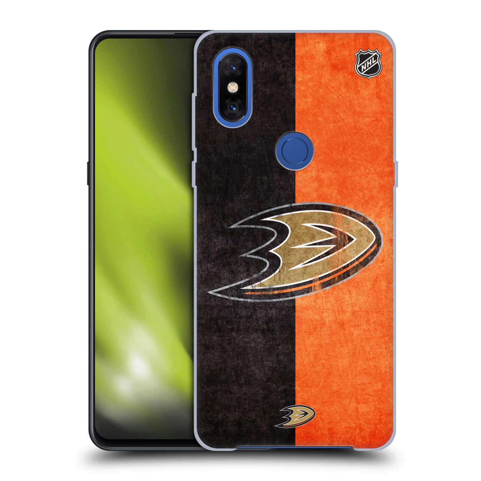 Pouzdro na mobil Xiaomi Mi Mix 3 - HEAD CASE - Hokej NHL - Anaheim Ducks - Logo vintage
