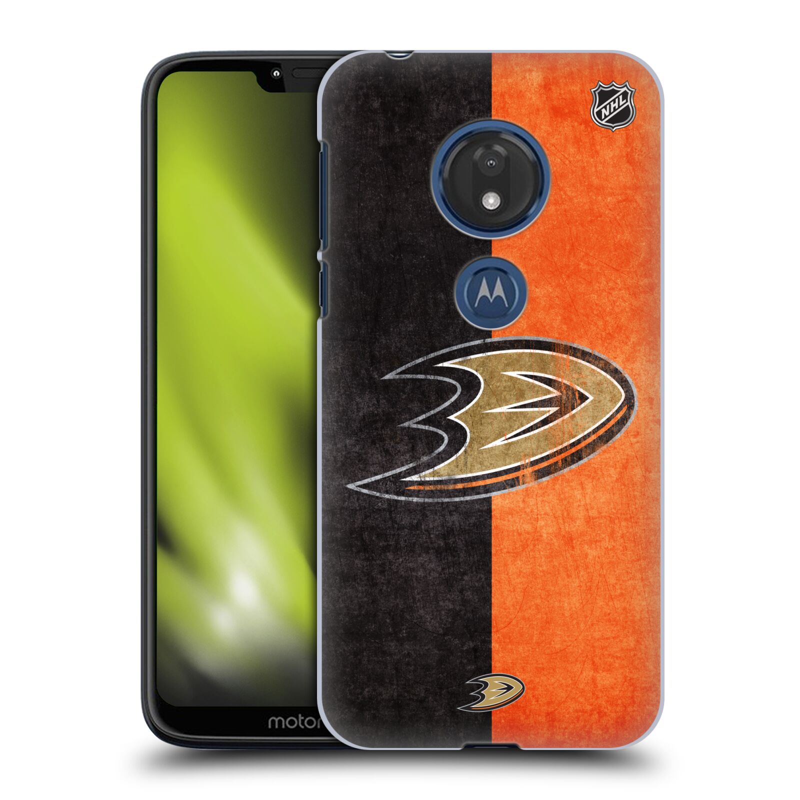 Pouzdro na mobil Motorola Moto G7 Play - HEAD CASE - Hokej NHL - Anaheim Ducks - Logo vintage