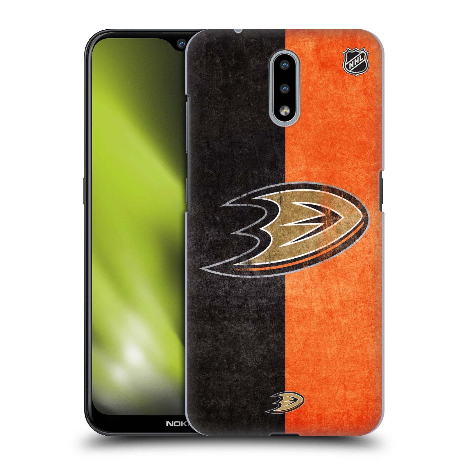 Pouzdro na mobil Nokia 2.3 - HEAD CASE - Hokej NHL - Anaheim Ducks - Logo vintage