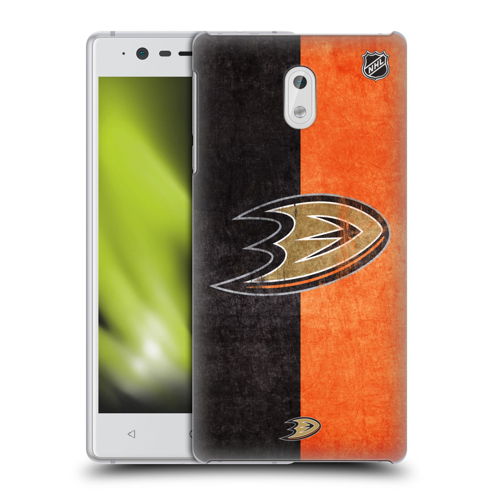 Pouzdro na mobil Nokia 3 - HEAD CASE - Hokej NHL - Anaheim Ducks - Logo vintage