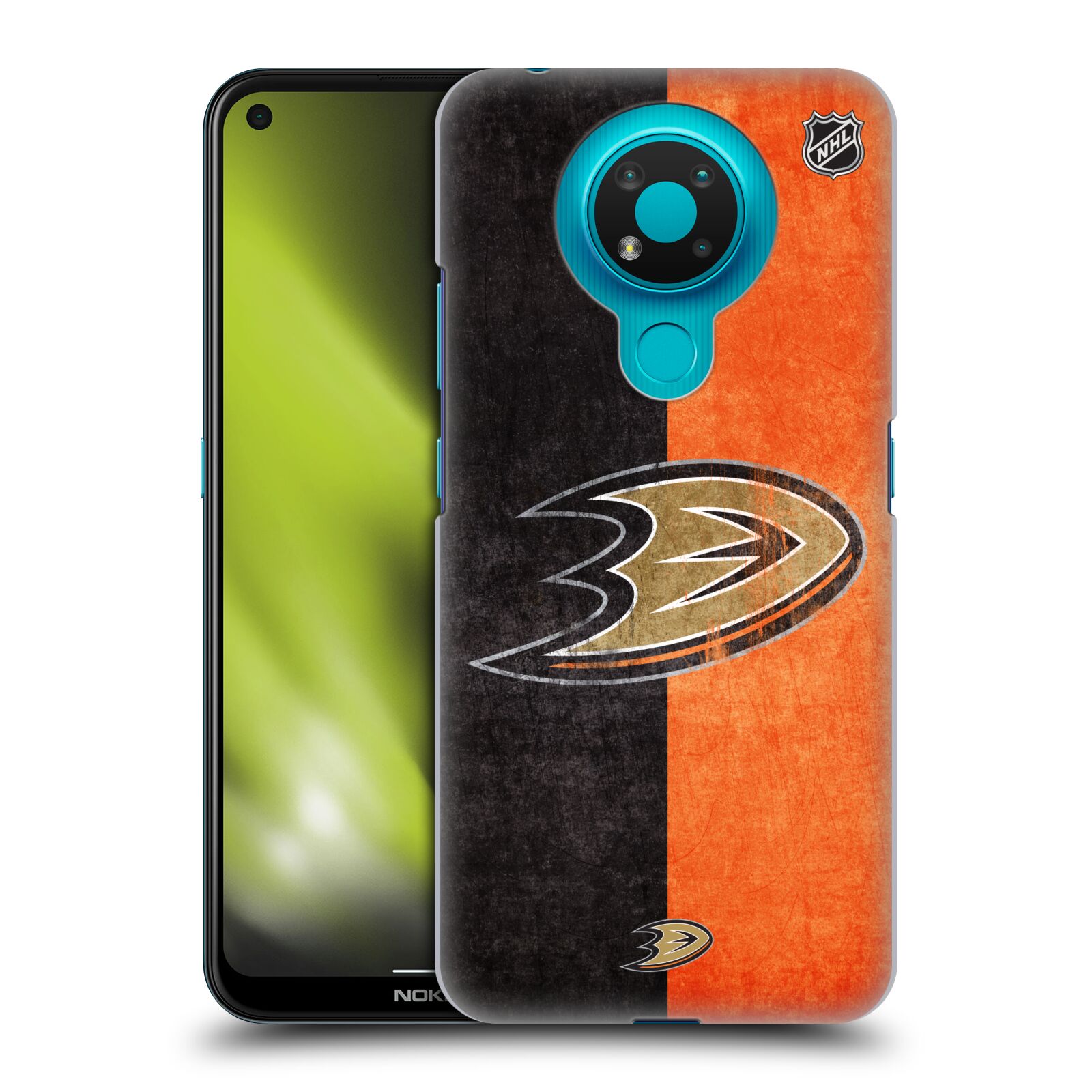 Pouzdro na mobil Nokia 3.4 - HEAD CASE - Hokej NHL - Anaheim Ducks - Logo vintage