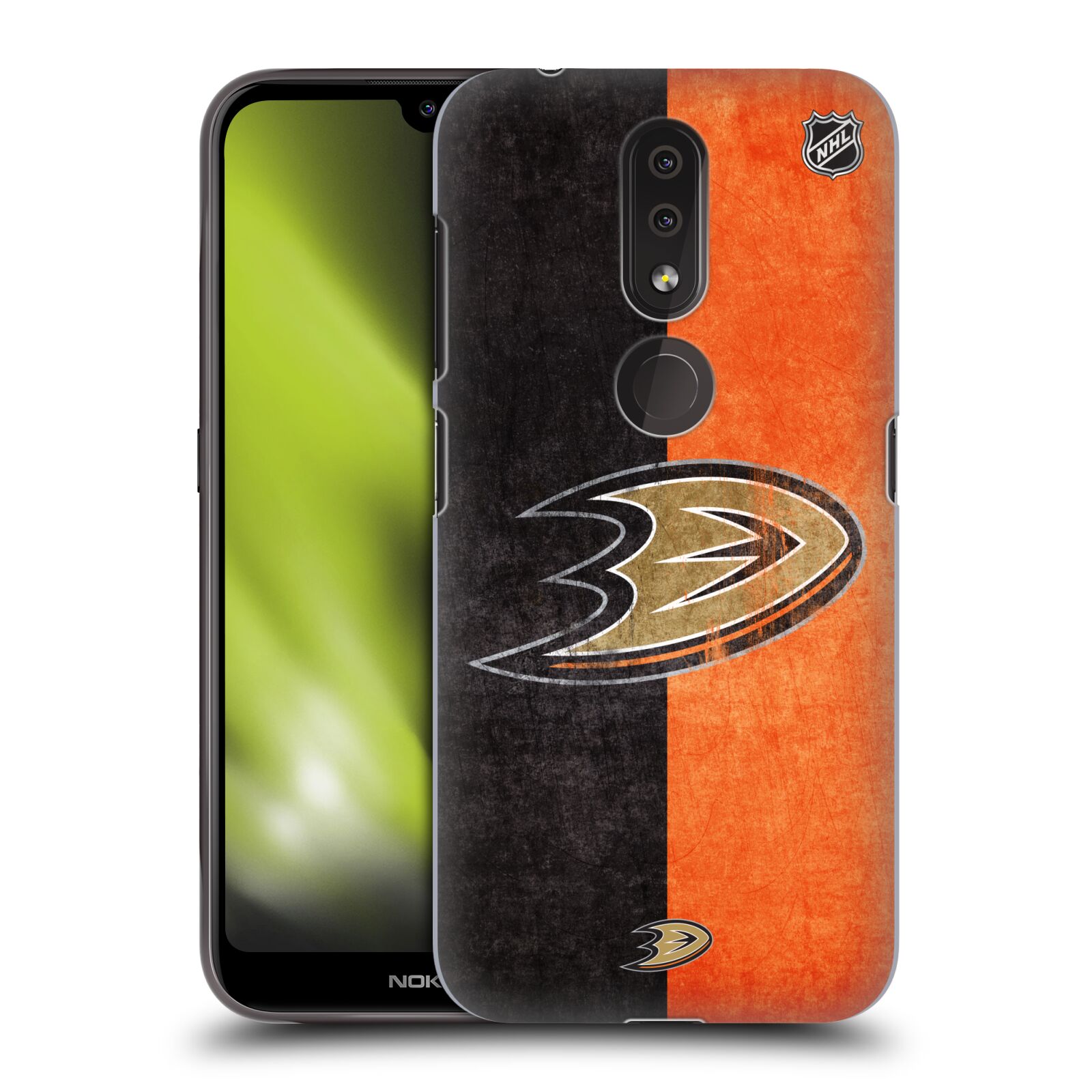 Pouzdro na mobil Nokia 4.2 - HEAD CASE - Hokej NHL - Anaheim Ducks - Logo vintage