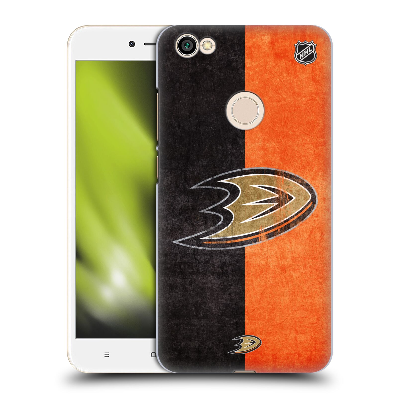 Pouzdro na mobil Xiaomi Redmi Note 5A - HEAD CASE - Hokej NHL - Anaheim Ducks - Logo vintage