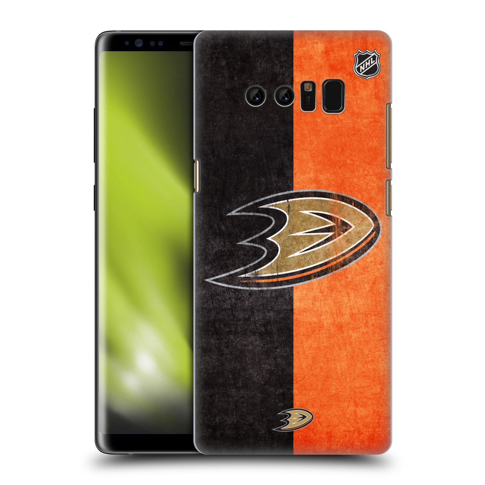 Pouzdro na mobil Samsung Galaxy Note 8 - HEAD CASE - Hokej NHL - Anaheim Ducks - Logo vintage