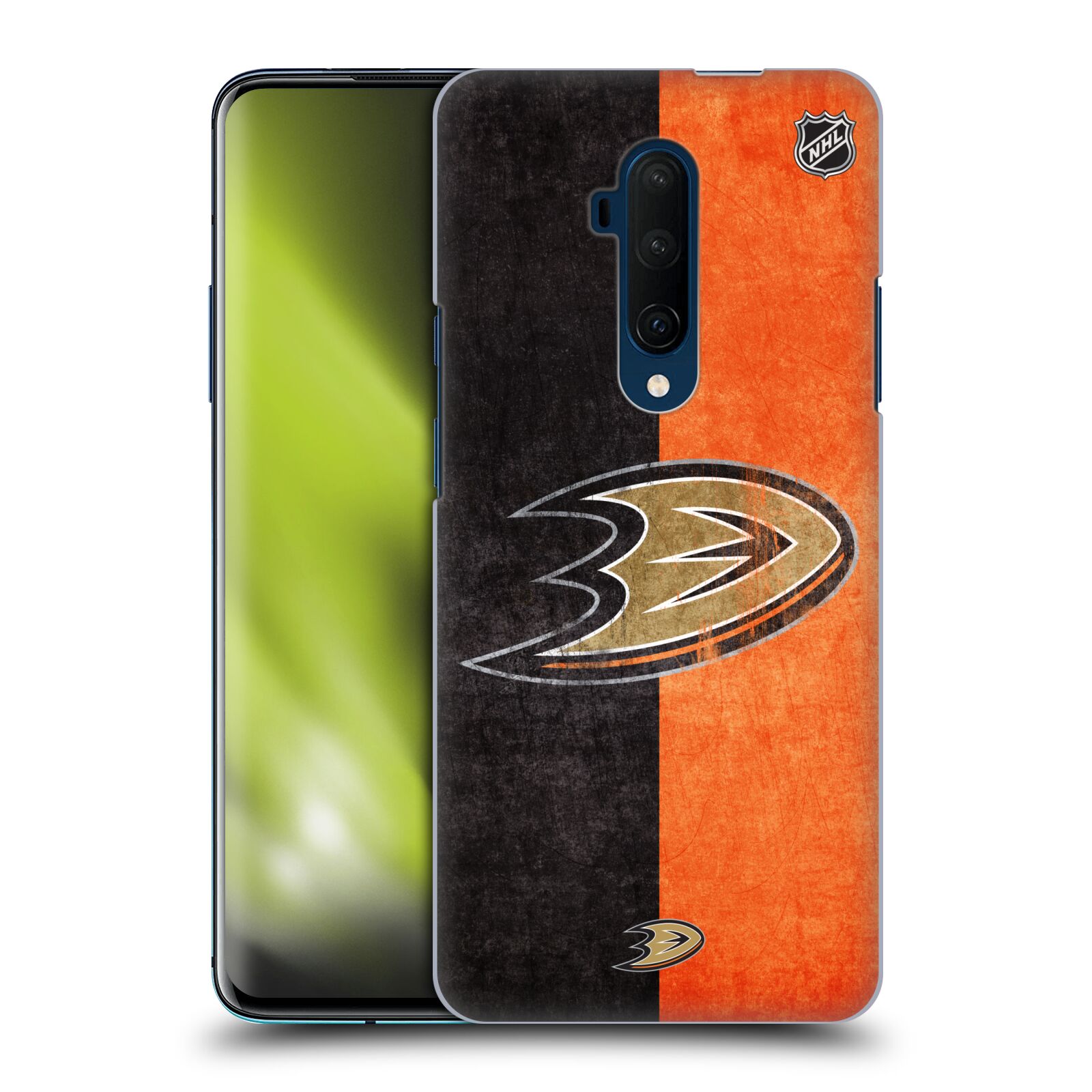 Pouzdro na mobil OnePlus 7T Pro - HEAD CASE - Hokej NHL - Anaheim Ducks - Logo vintage