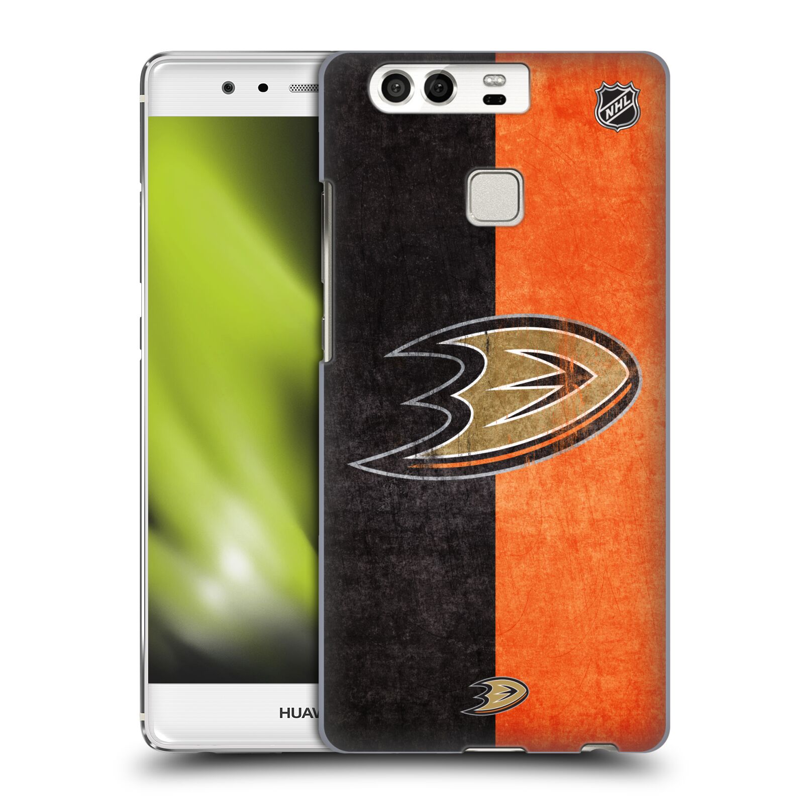 Pouzdro na mobil Huawei P9 / P9 DUAL SIM - HEAD CASE - Hokej NHL - Anaheim Ducks - Logo vintage