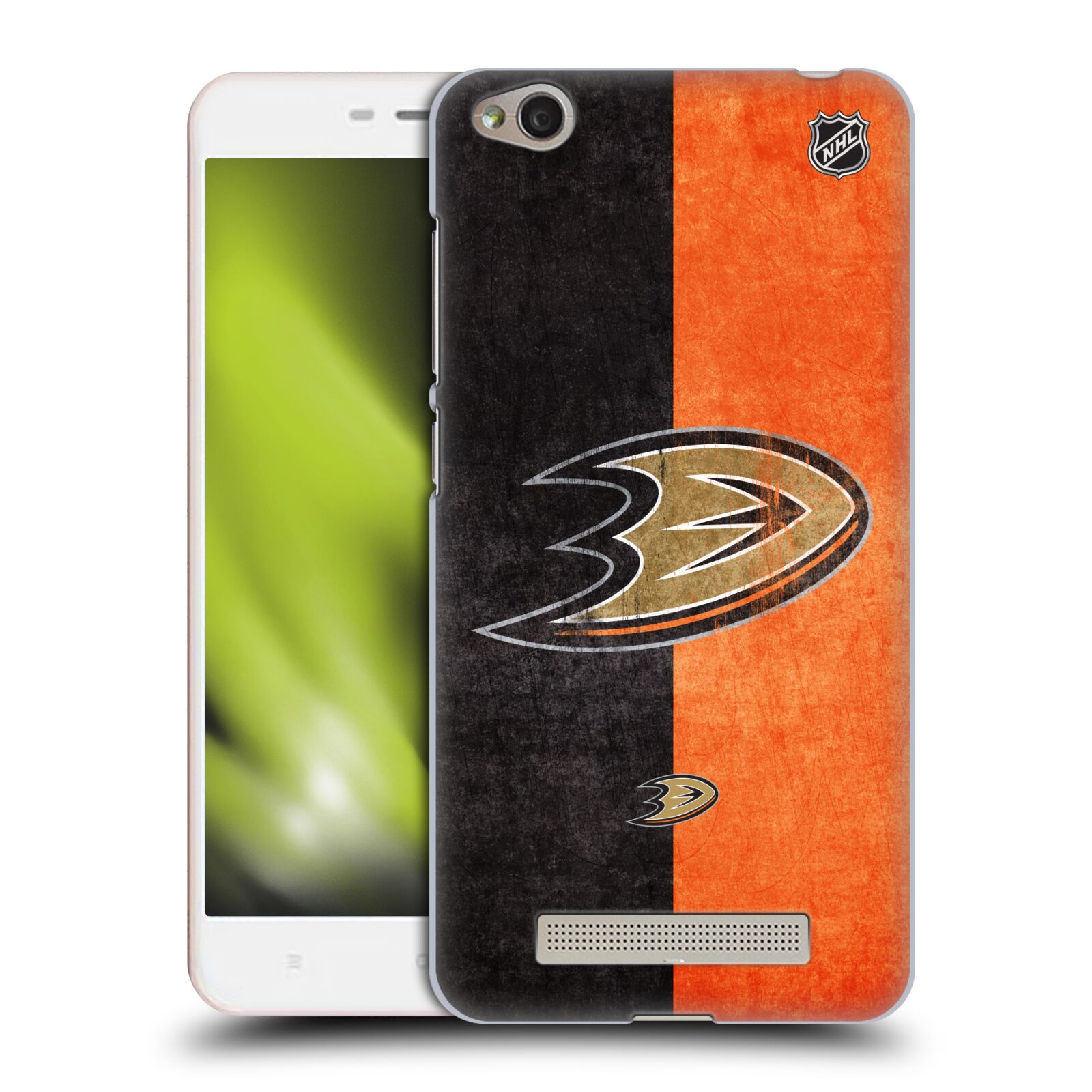 Pouzdro na mobil Xiaomi Redmi 4a - HEAD CASE - Hokej NHL - Anaheim Ducks - Logo vintage