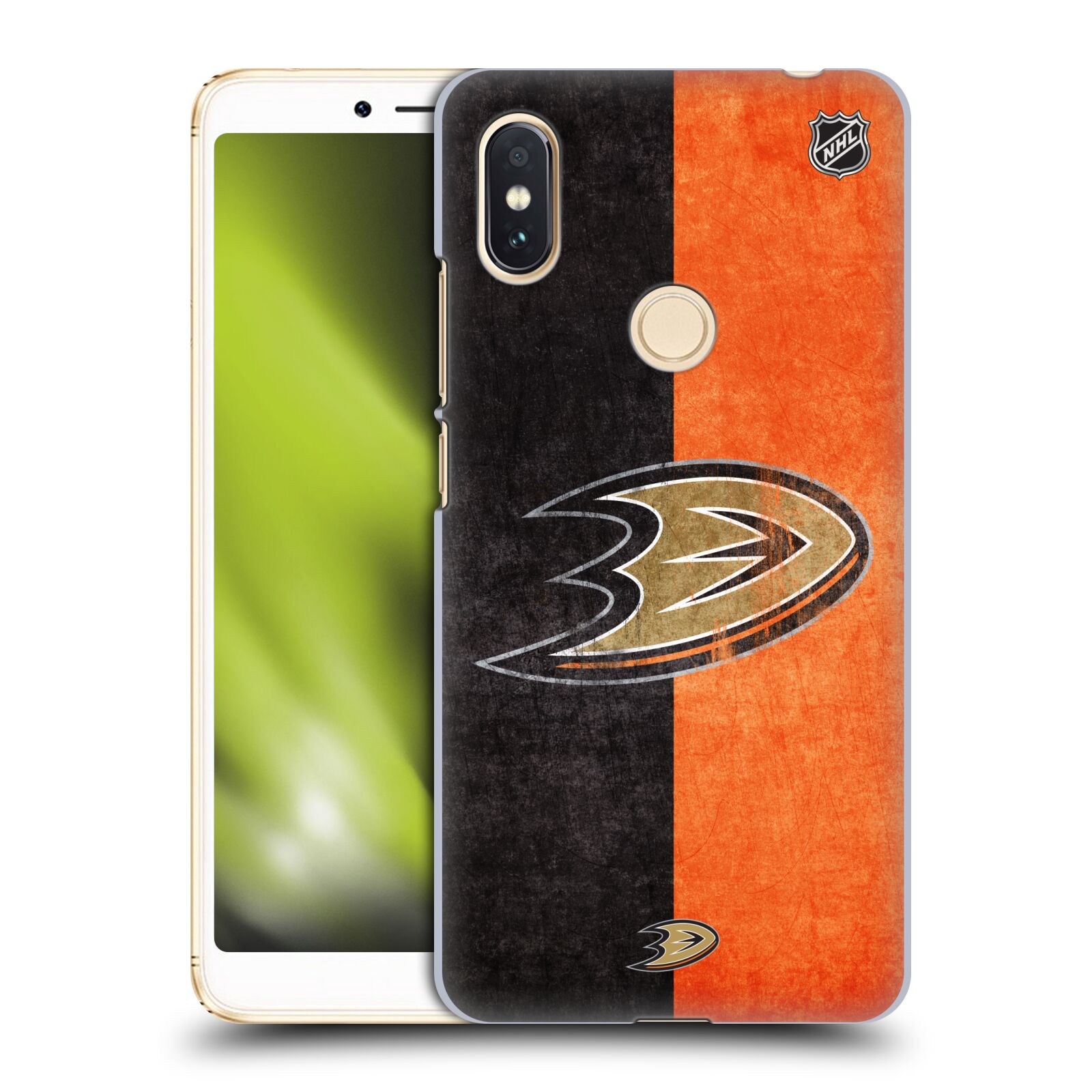 Pouzdro na mobil Xiaomi Redmi S2 - HEAD CASE - Hokej NHL - Anaheim Ducks - Logo vintage