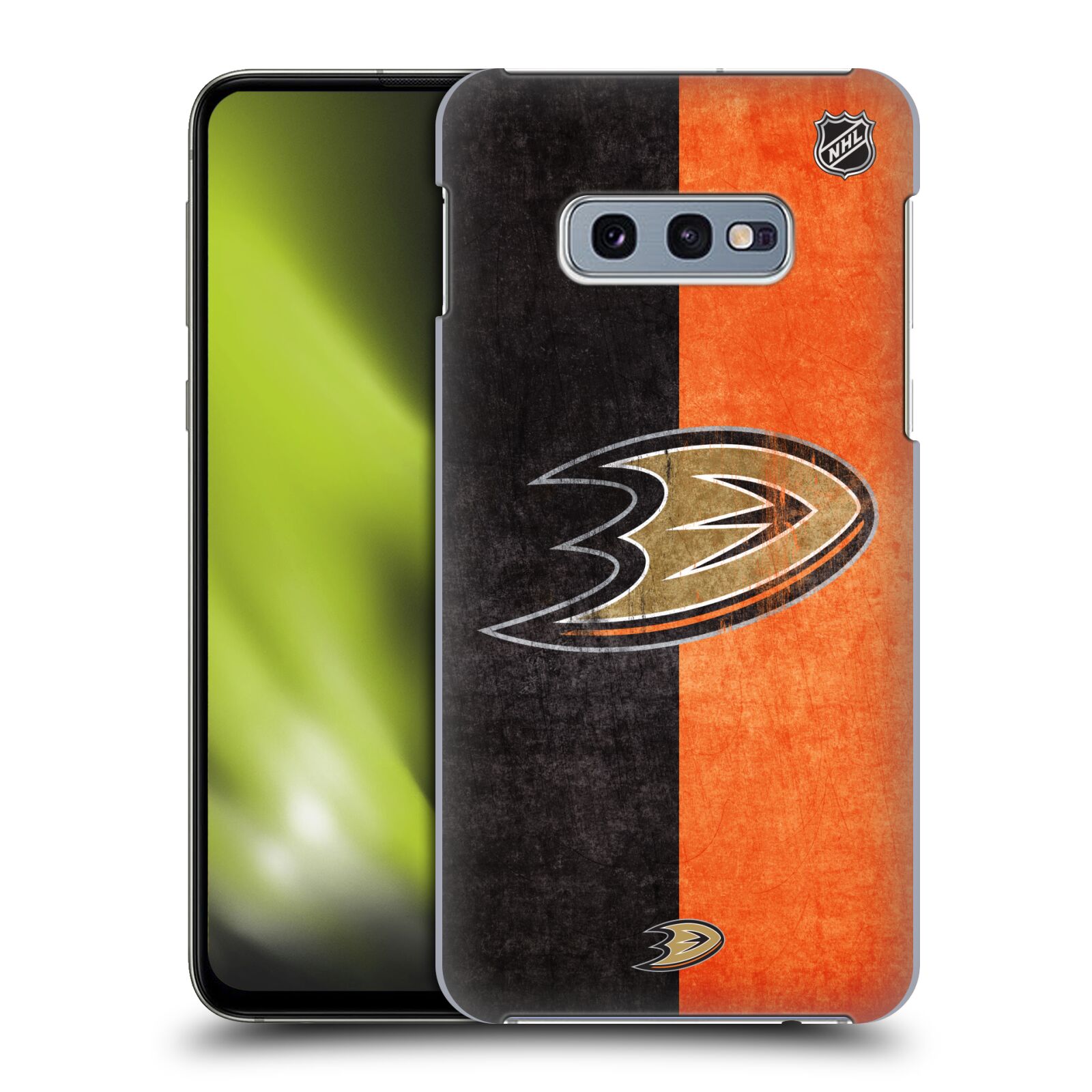 Pouzdro na mobil Samsung Galaxy S10e - HEAD CASE - Hokej NHL - Anaheim Ducks - Logo vintage