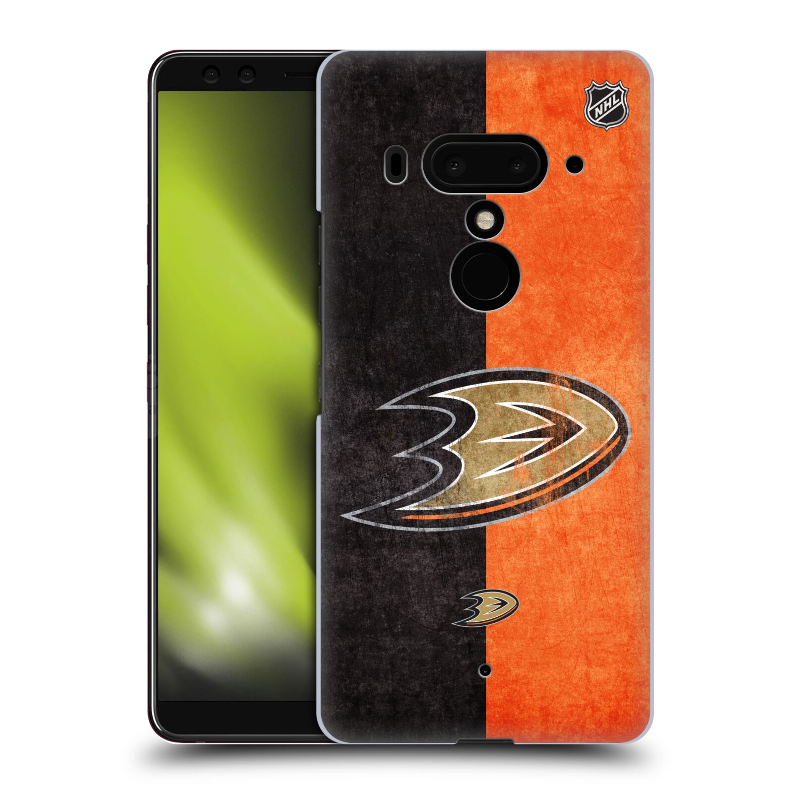 Pouzdro na mobil HTC U 12 PLUS / U 12+ DUAL SIM - HEAD CASE - Hokej NHL - Anaheim Ducks - Logo vintage