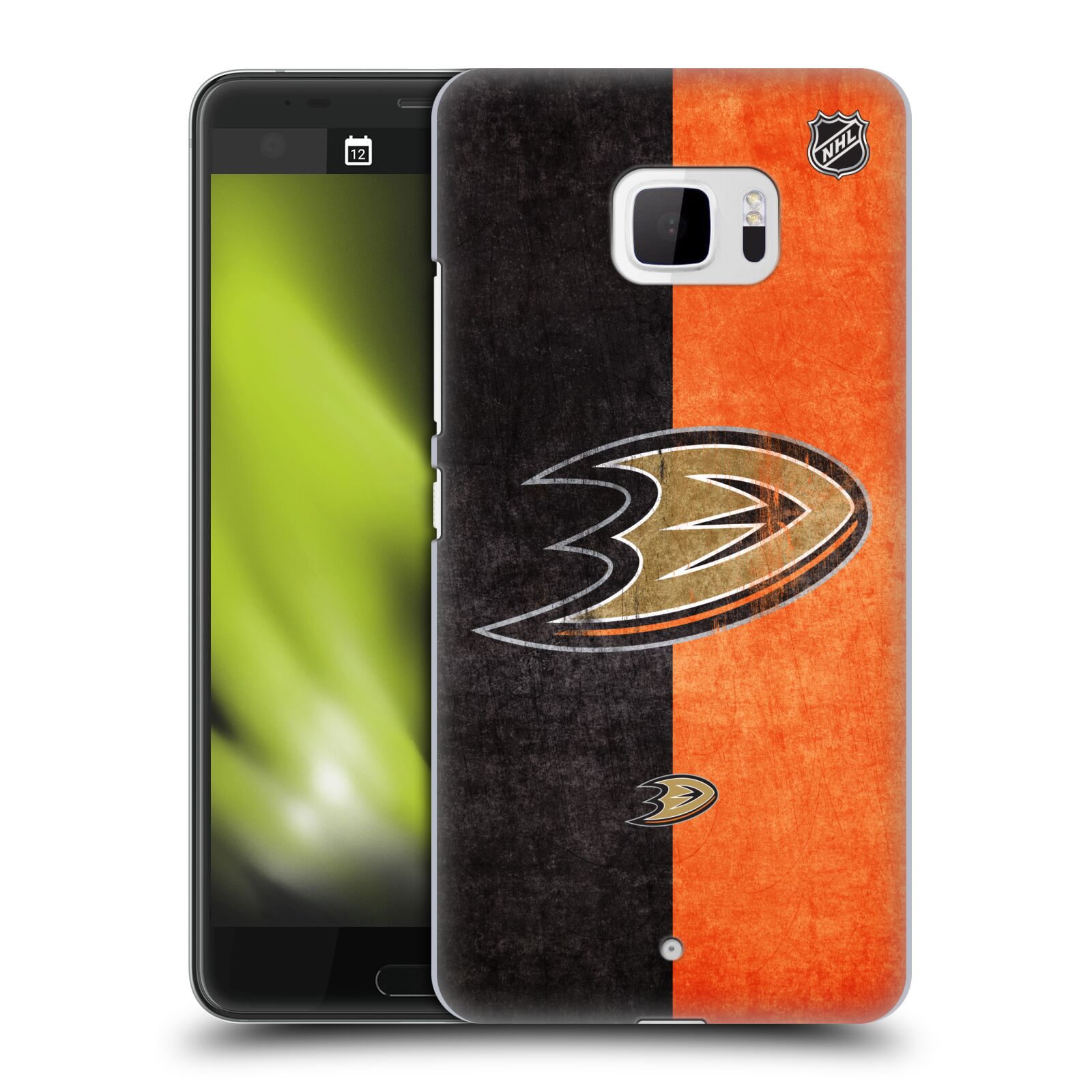 Pouzdro na mobil HTC U Ultra - HEAD CASE - Hokej NHL - Anaheim Ducks - Logo vintage