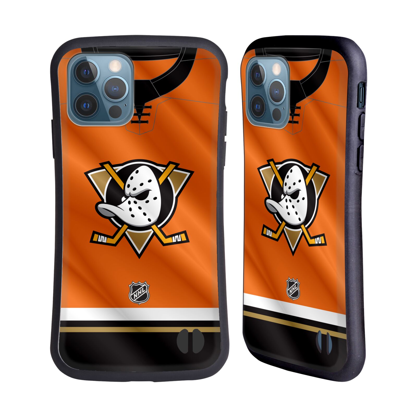 Obal na mobil Apple iPhone 12 / 12 PRO - HEAD CASE - NHL - Anaheim Ducks - dres