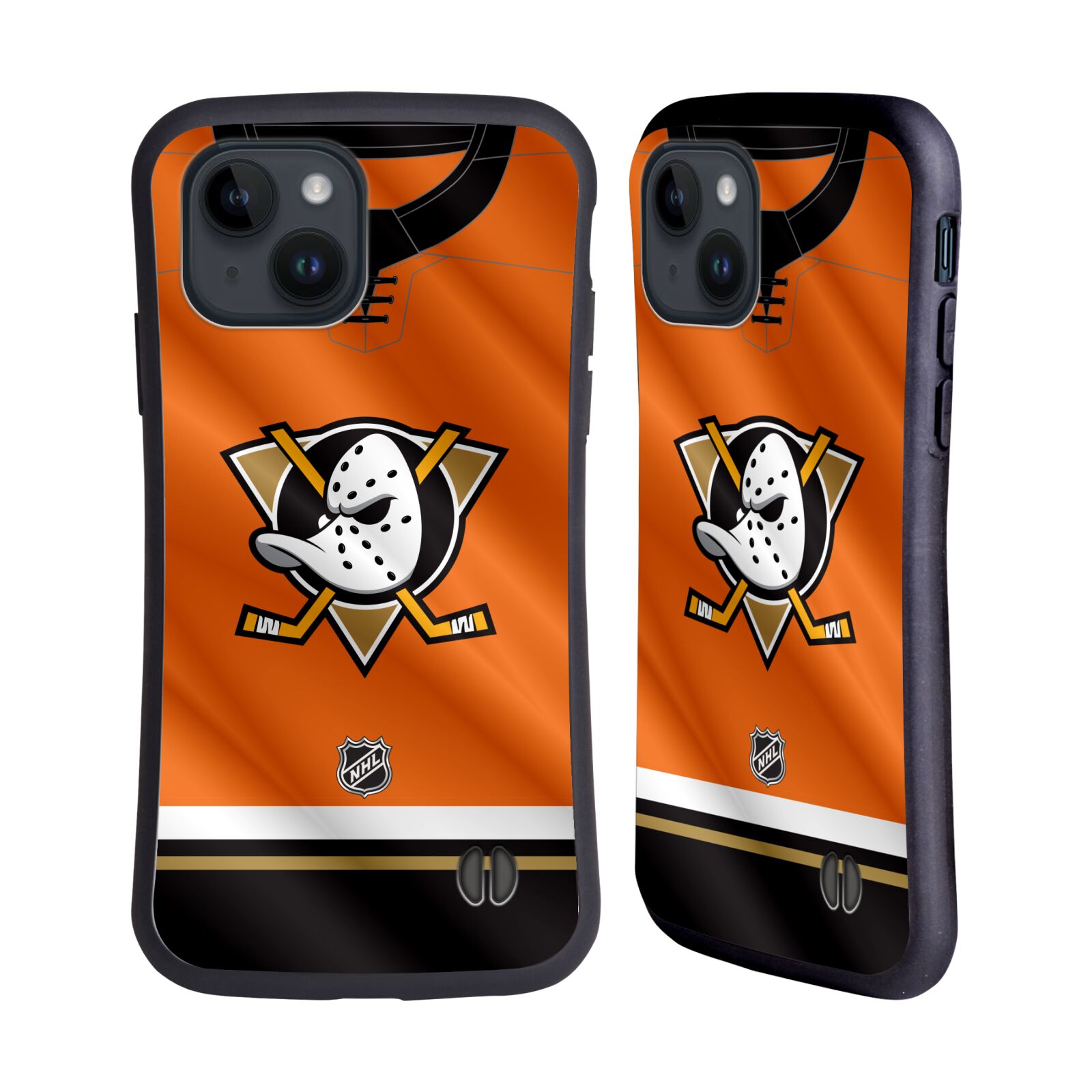 Obal na mobil Apple iPhone 15 - HEAD CASE - NHL - Anaheim Ducks - dres