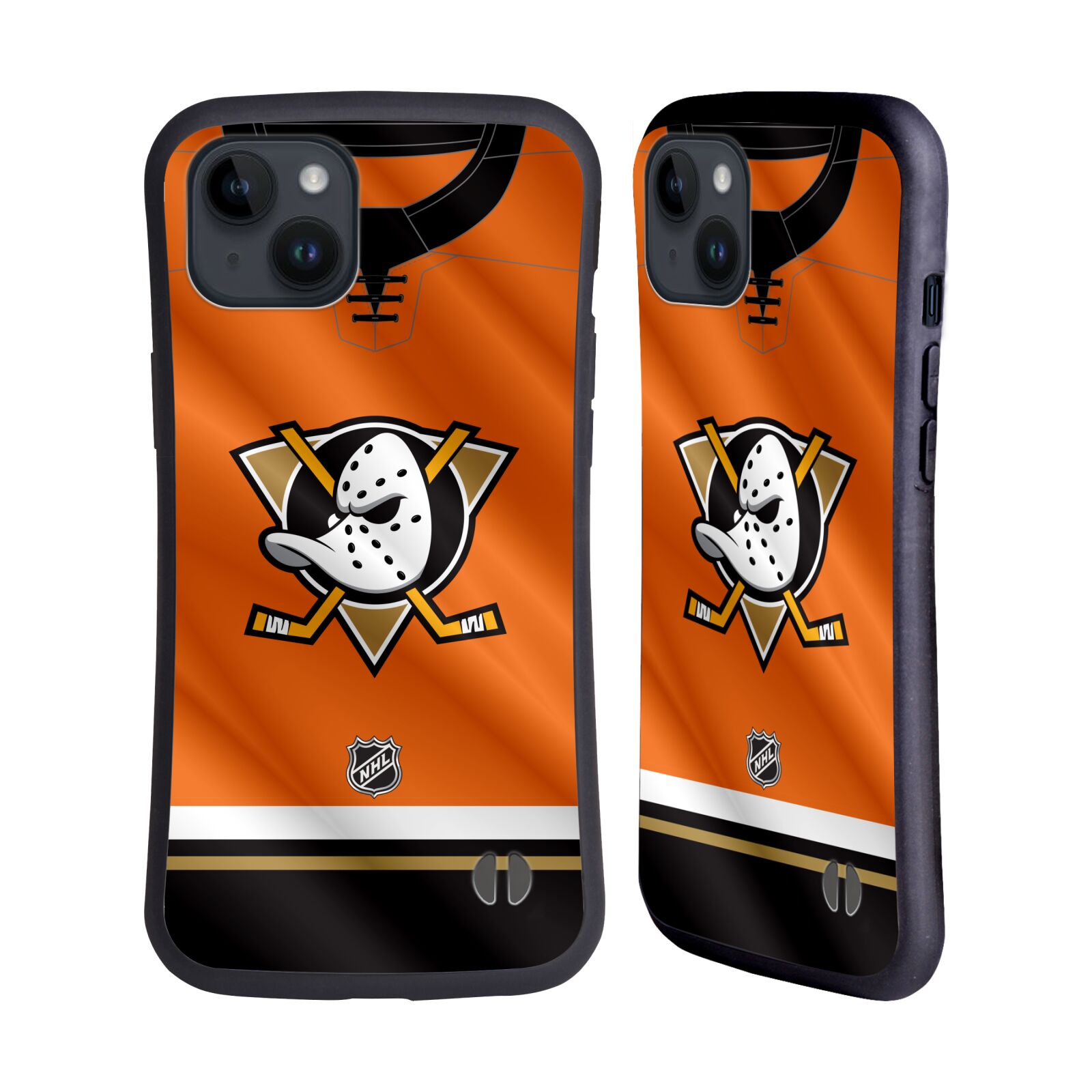 Obal na mobil Apple iPhone 15 PLUS - HEAD CASE - NHL - Anaheim Ducks - dres