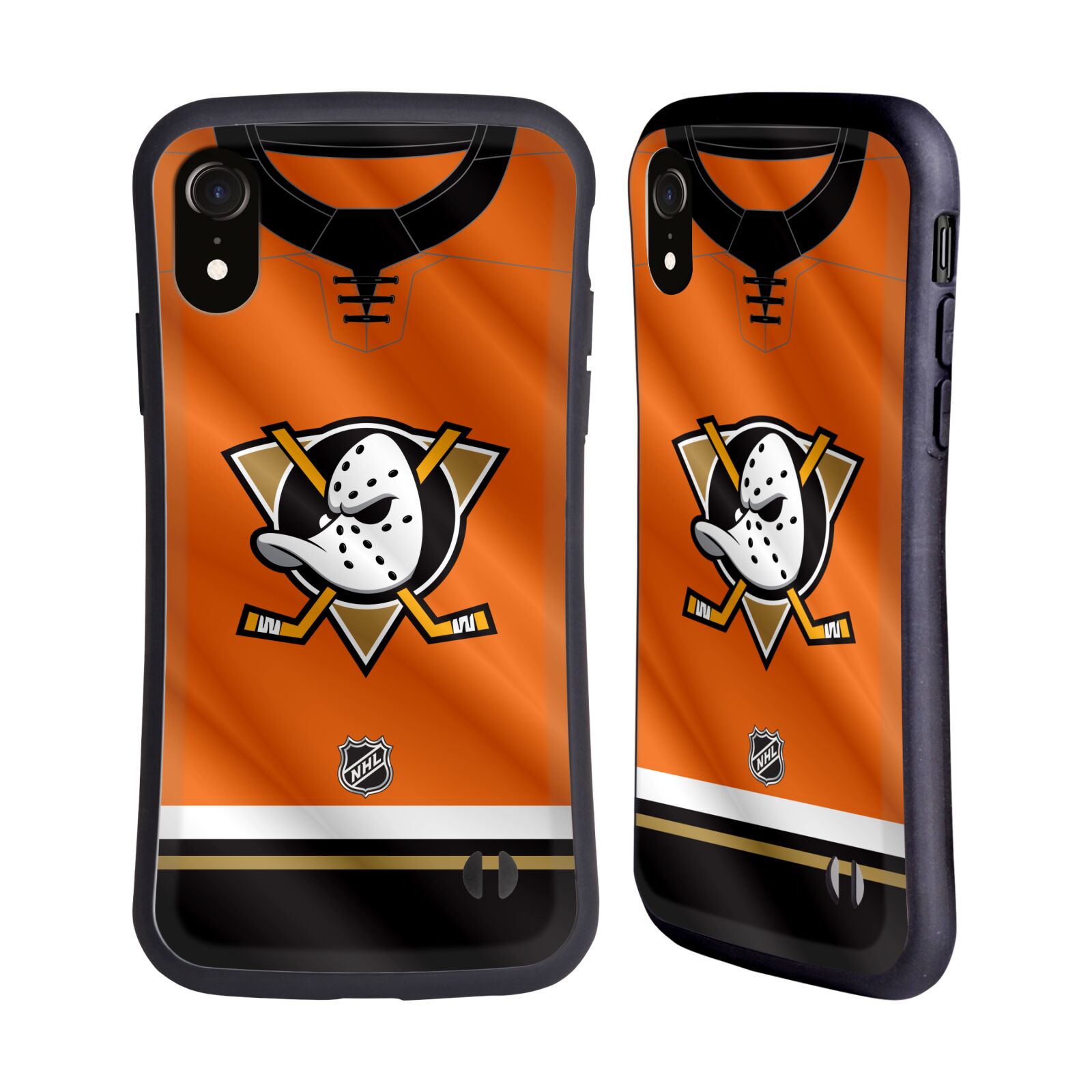 Obal na mobil Apple iPhone XR - HEAD CASE - NHL - Anaheim Ducks - dres