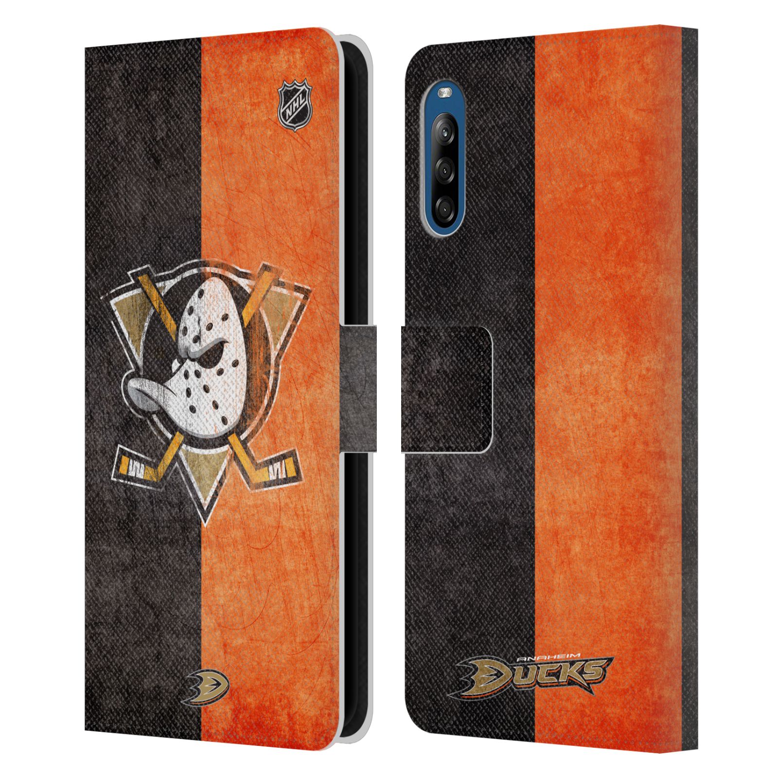 Pouzdro pro mobil Sony Xperia L4 - HEAD CASE - NHL - Anaheim Ducks - Vintage znak