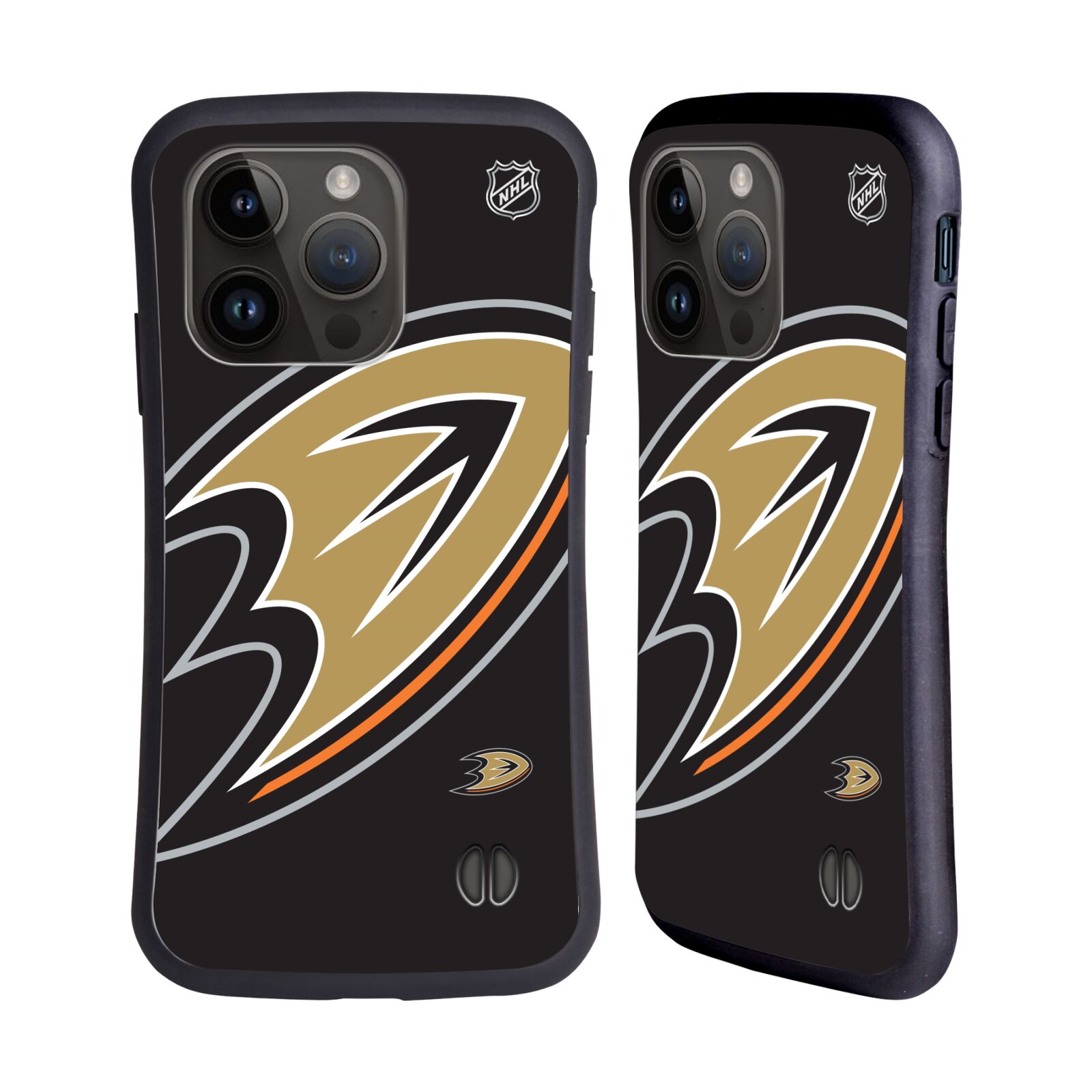 Obal na mobil Apple iPhone 15 PRO - HEAD CASE - NHL - Anaheim Ducks - velké logo