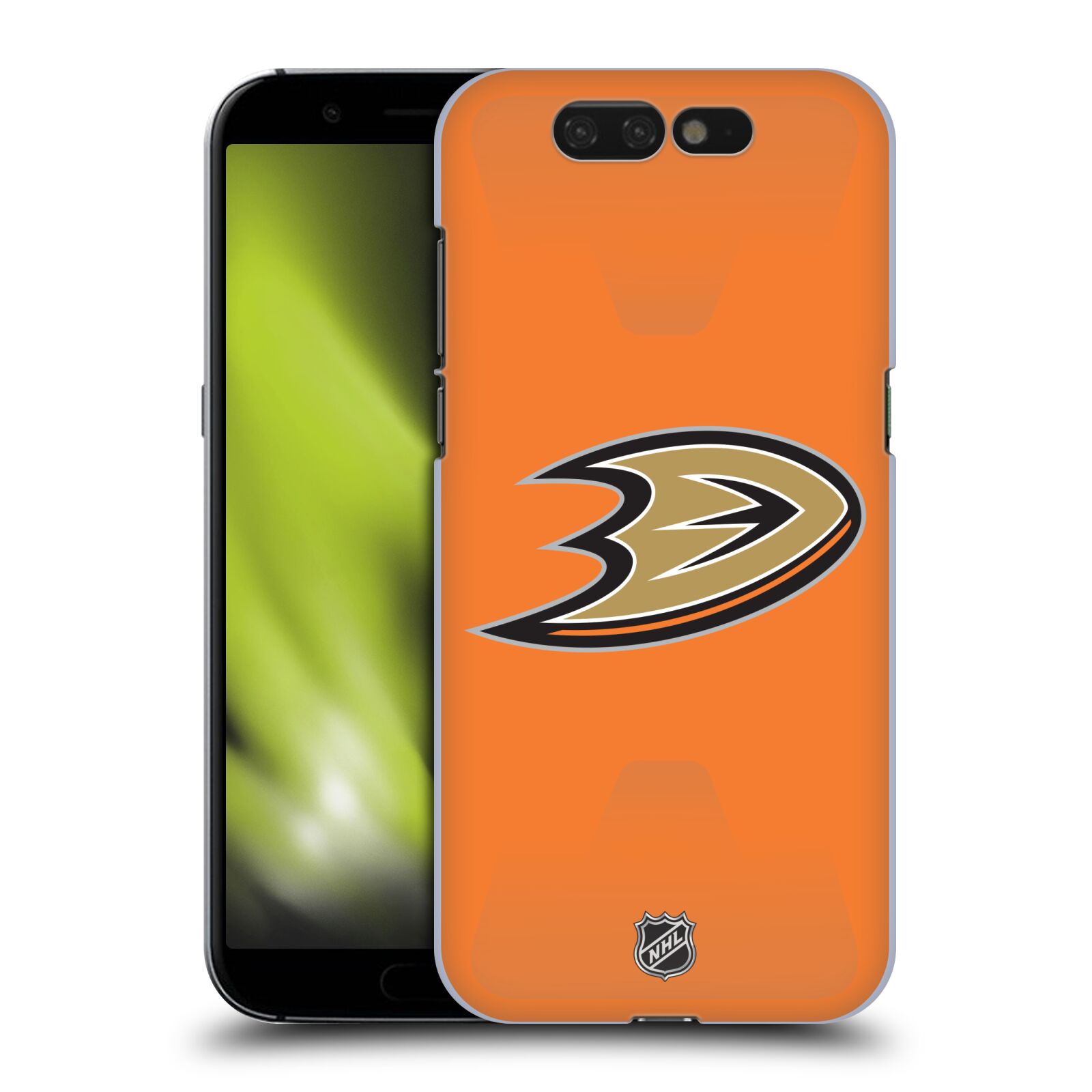 Pouzdro na mobil Xiaomi Black Shark - HEAD CASE - Hokej NHL - Anaheim Ducks - Oranžové pozadí