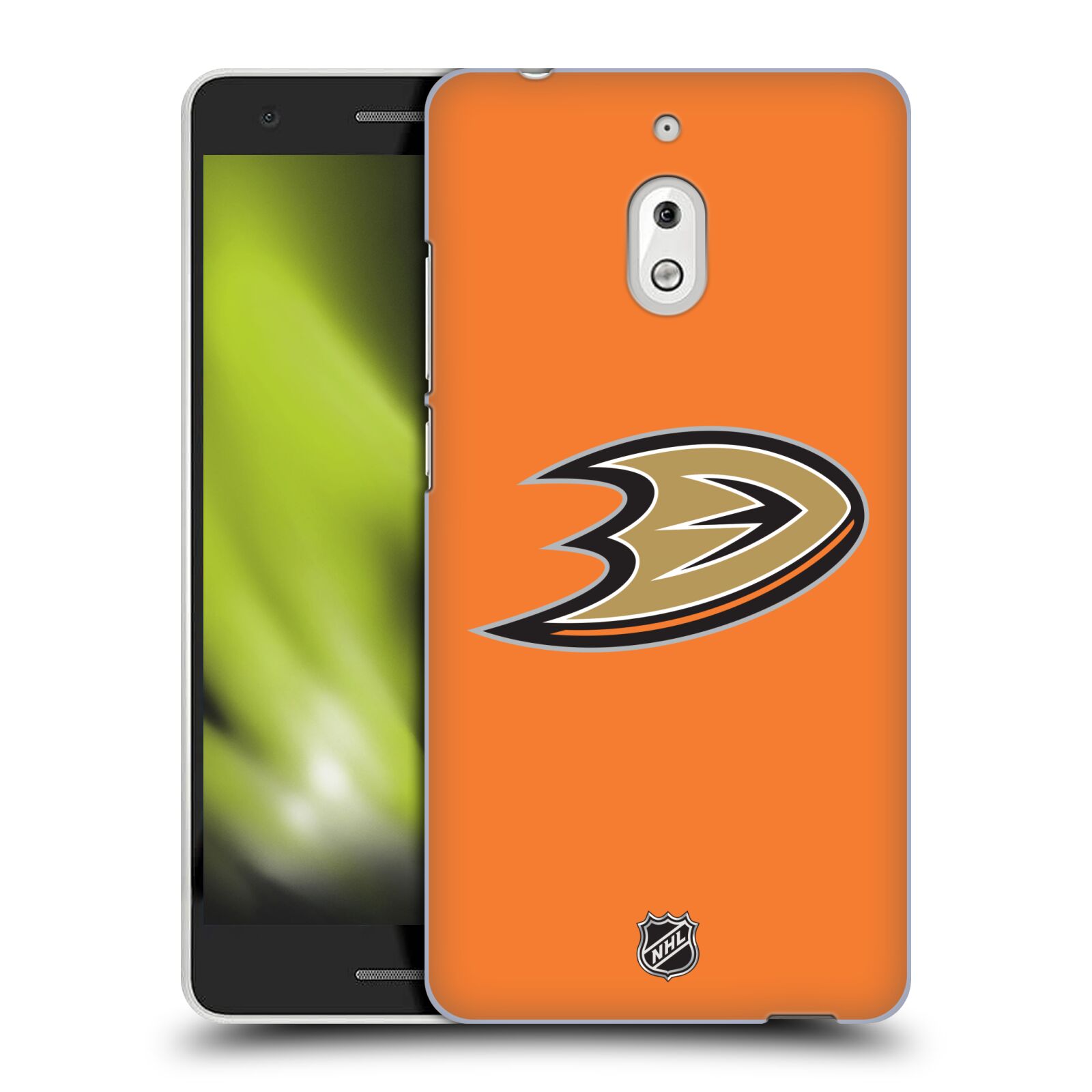 Pouzdro na mobil Nokia 2.1 - HEAD CASE - Hokej NHL - Anaheim Ducks - Oranžové pozadí