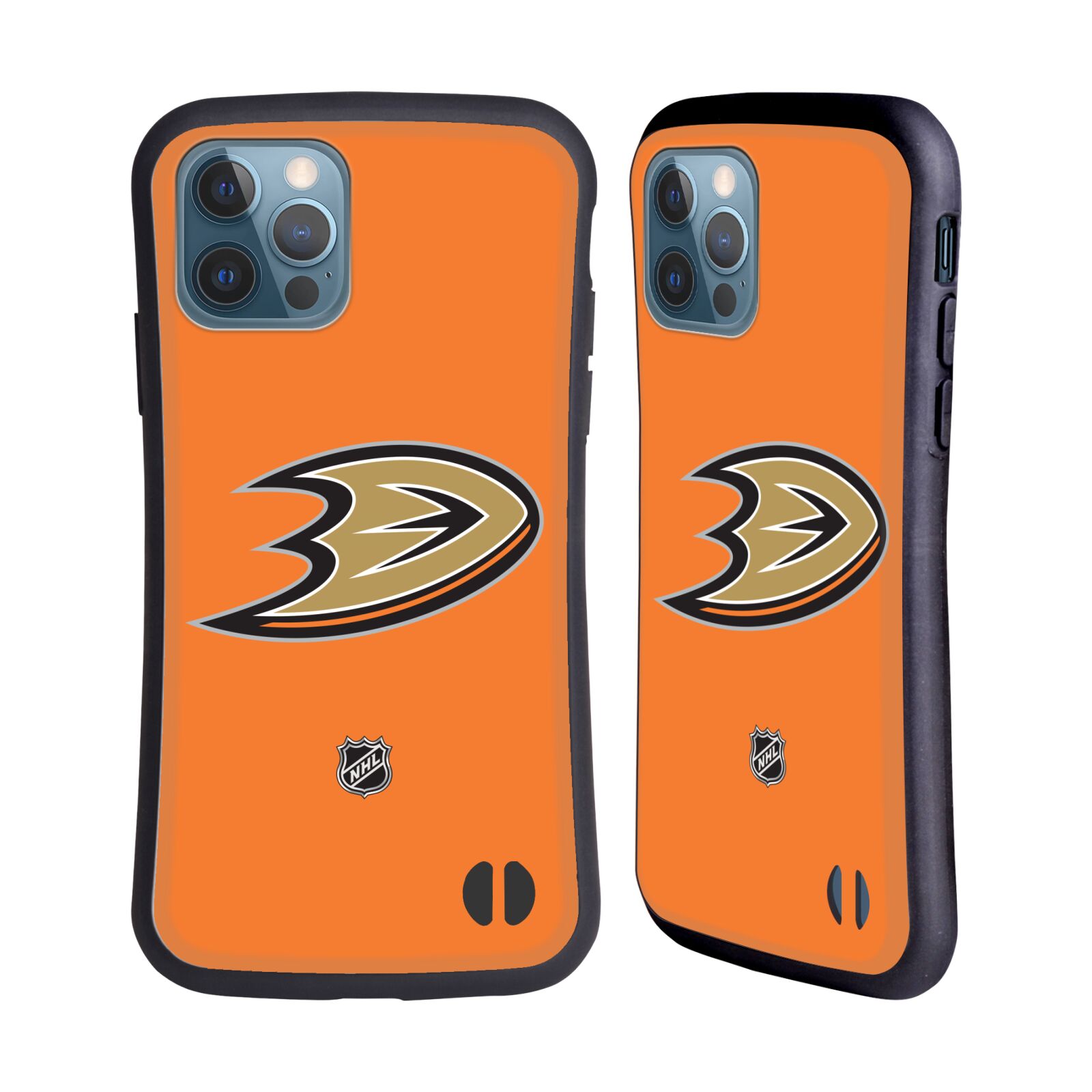 Obal na mobil Apple iPhone 12 / 12 PRO - HEAD CASE - NHL - Anaheim Ducks - znak