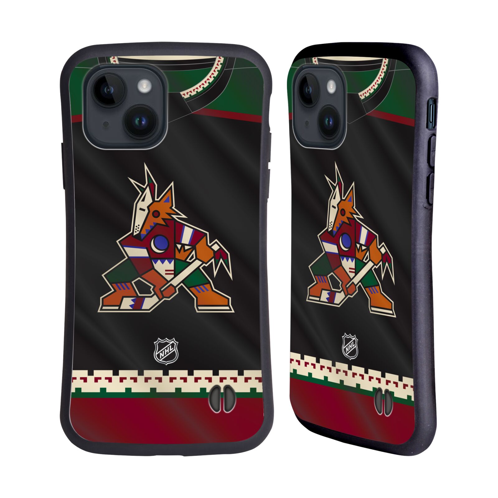 Obal na mobil Apple iPhone 15 - HEAD CASE - NHL - Arizona Coyotes znak na dresu