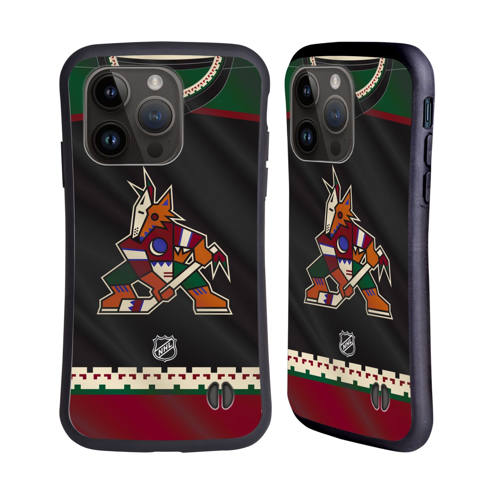 Obal na mobil Apple iPhone 15 PRO - HEAD CASE - NHL - Arizona Coyotes znak na dresu