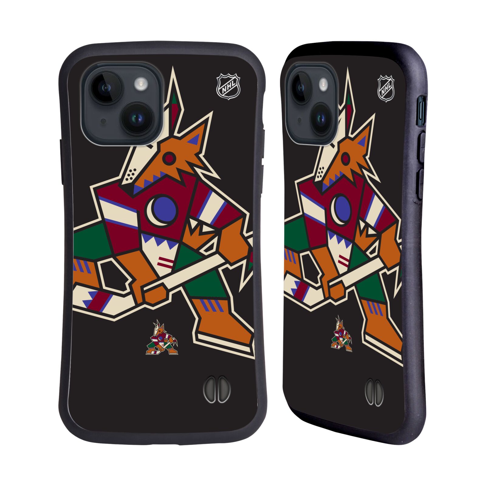 Obal na mobil Apple iPhone 15 - HEAD CASE - NHL - Arizona Coyotes velký znak