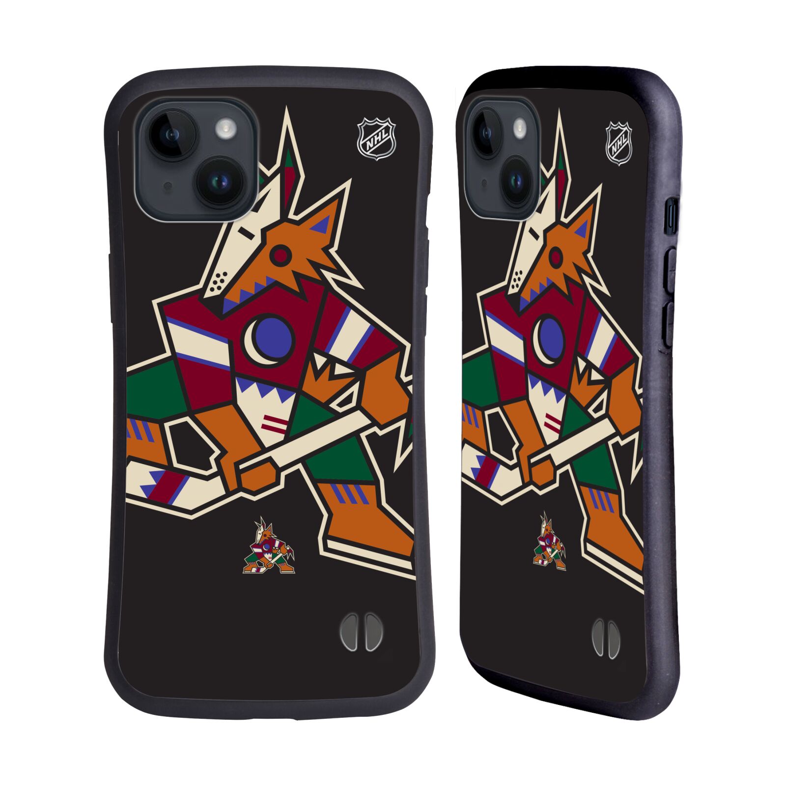 Obal na mobil Apple iPhone 15 PLUS - HEAD CASE - NHL - Arizona Coyotes velký znak