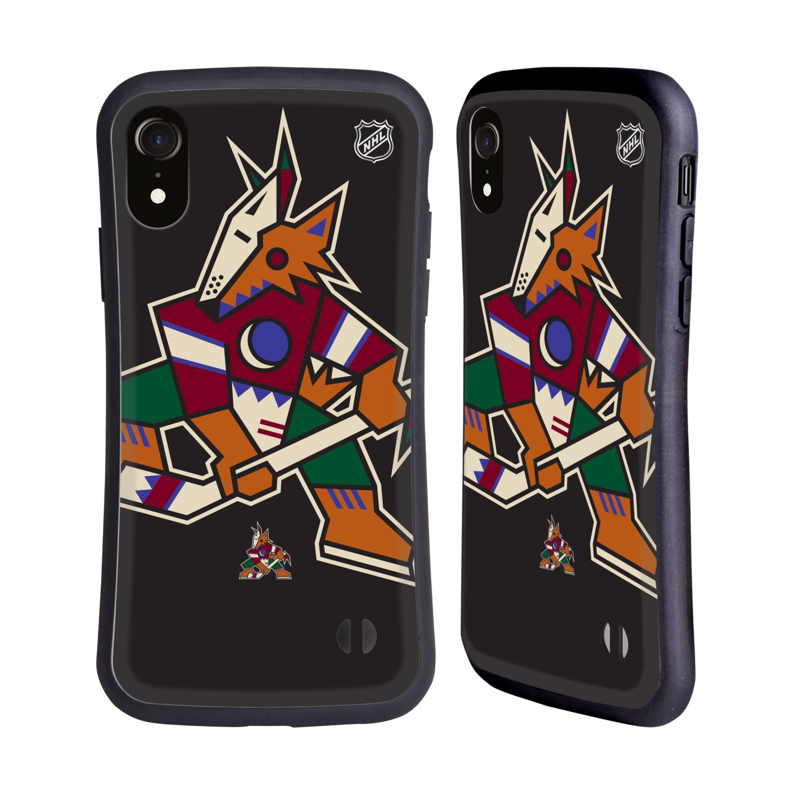Obal na mobil Apple iPhone XR - HEAD CASE - NHL - Arizona Coyotes velký znak