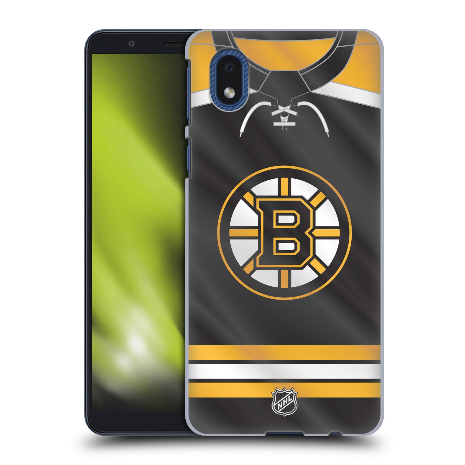 Pouzdro na mobil Samsung Galaxy A01 CORE - HEAD CASE - Hokej NHL - Boston Bruins - Hokejový dres