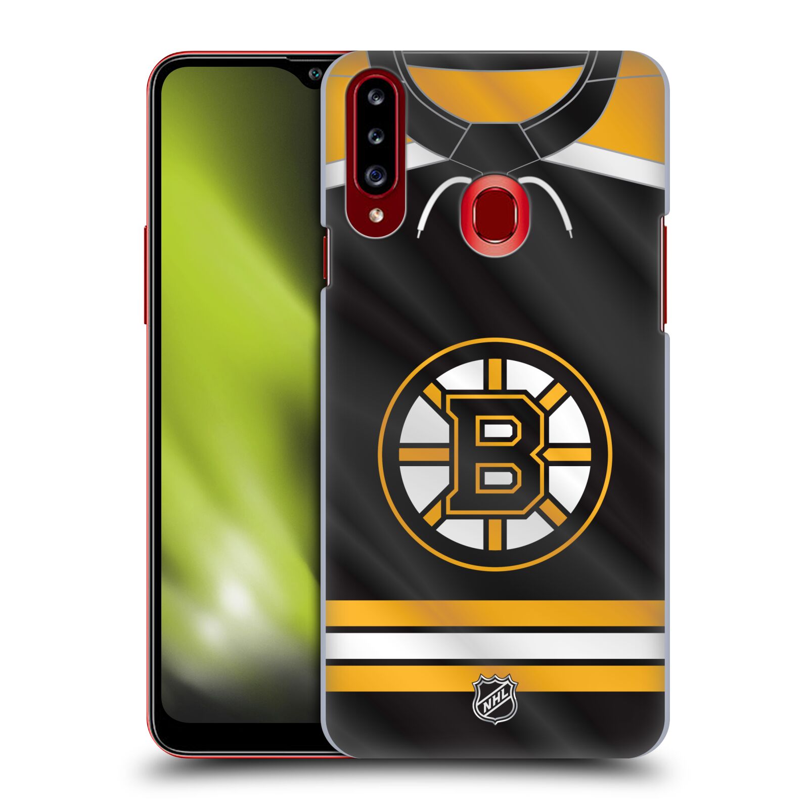 Pouzdro na mobil Samsung Galaxy A20s - HEAD CASE - Hokej NHL - Boston Bruins - Hokejový dres