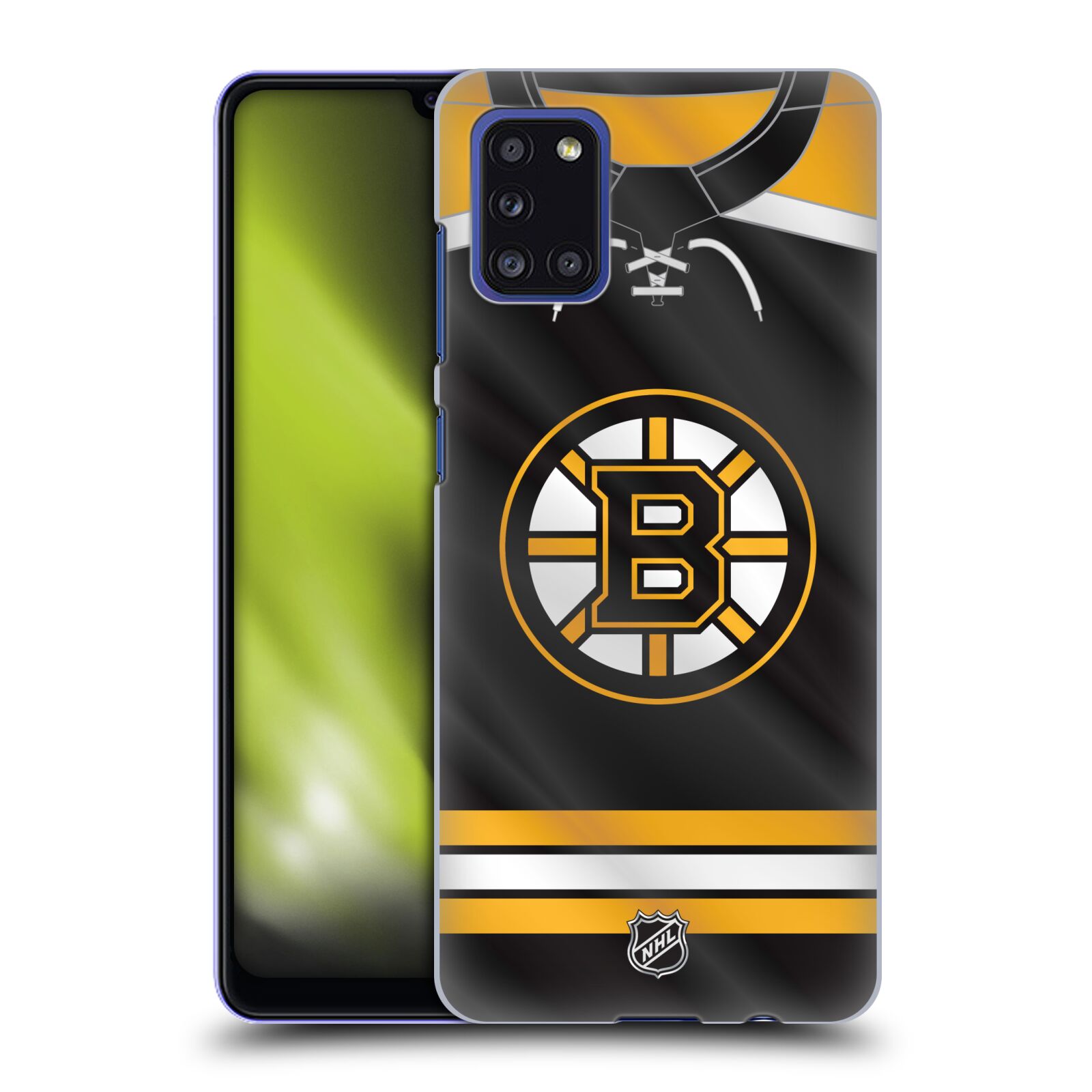 Pouzdro na mobil Samsung Galaxy A31 - HEAD CASE - Hokej NHL - Boston Bruins - Hokejový dres