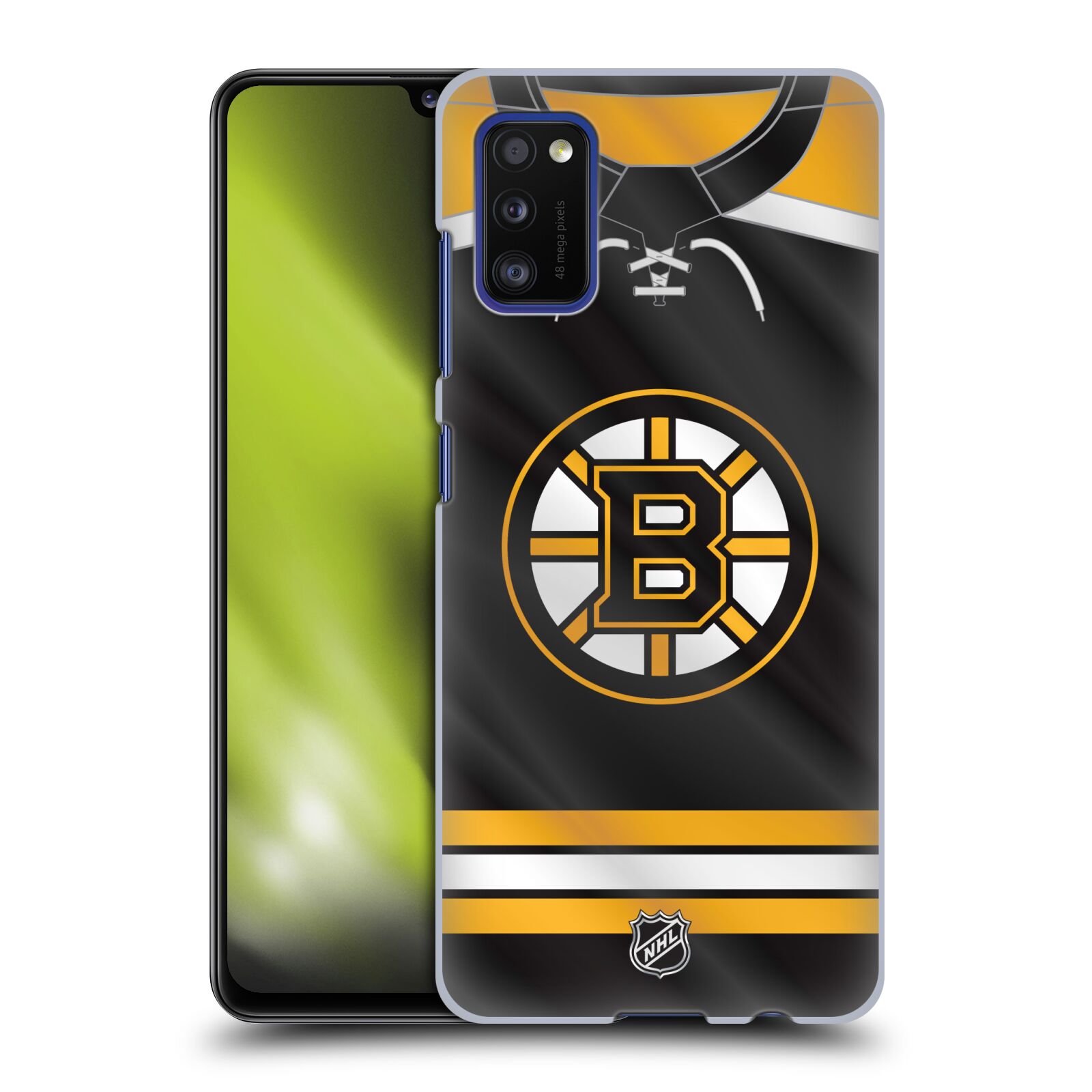 Pouzdro na mobil Samsung Galaxy A41 - HEAD CASE - Hokej NHL - Boston Bruins - Hokejový dres