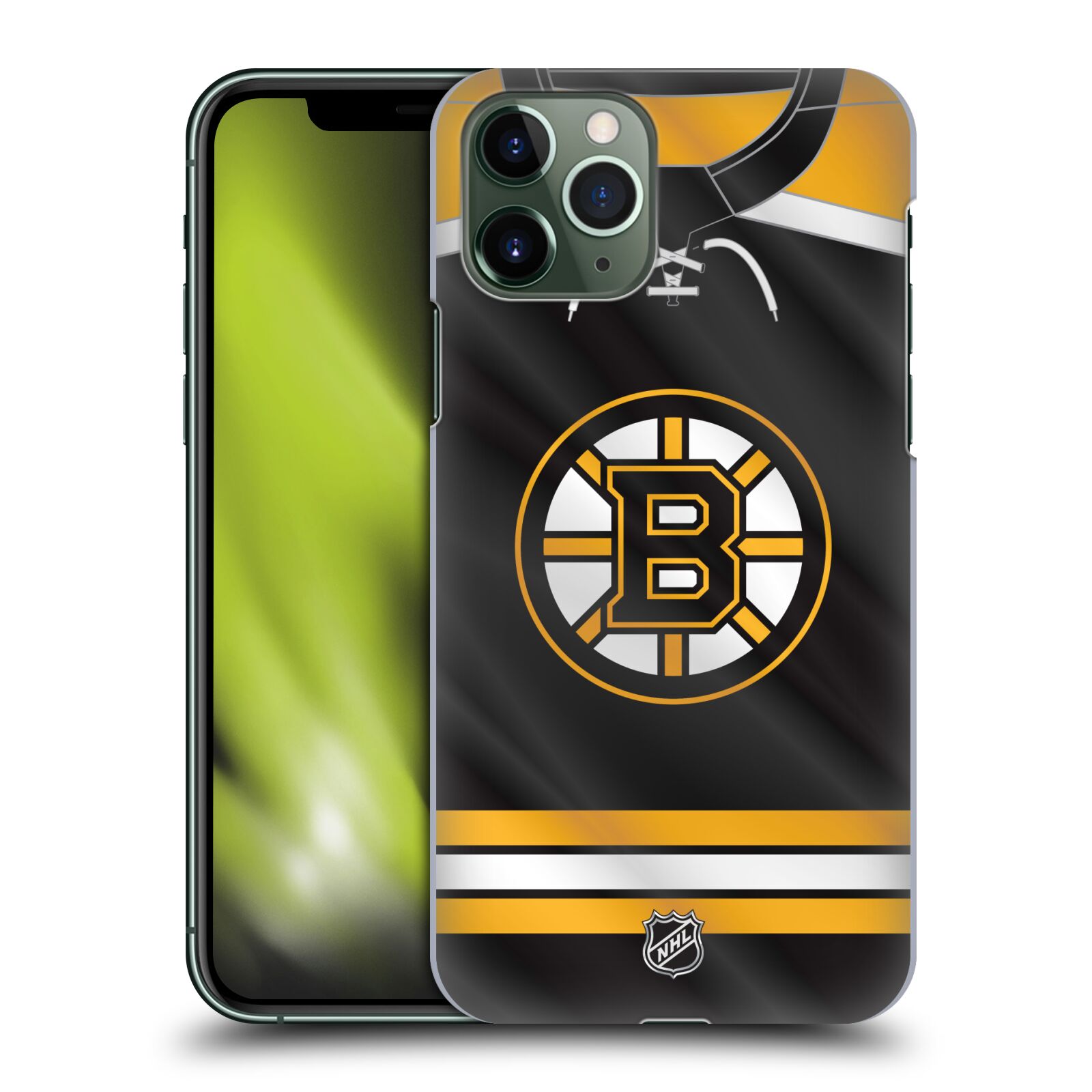 Pouzdro na mobil Apple Iphone 11 PRO - HEAD CASE - Hokej NHL - Boston Bruins - Hokejový dres