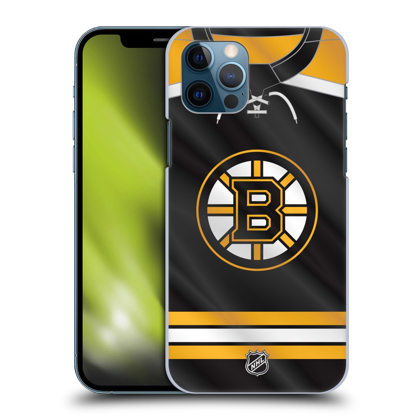Pouzdro na mobil Apple Iphone 12 / 12 PRO - HEAD CASE - Hokej NHL - Boston Bruins - Hokejový dres