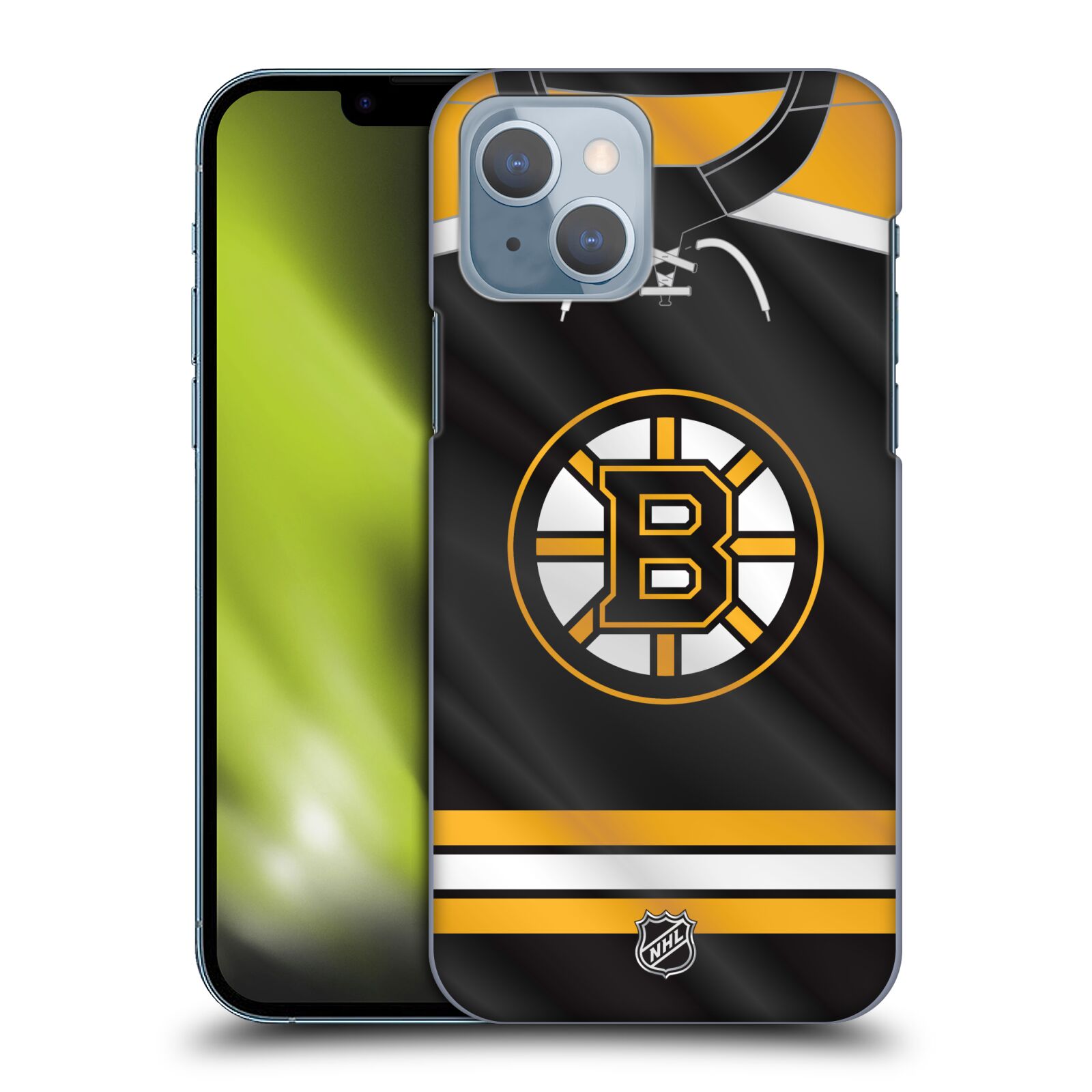Pouzdro na mobil Apple Iphone 14 - HEAD CASE - Hokej NHL - Boston Bruins - Hokejový dres