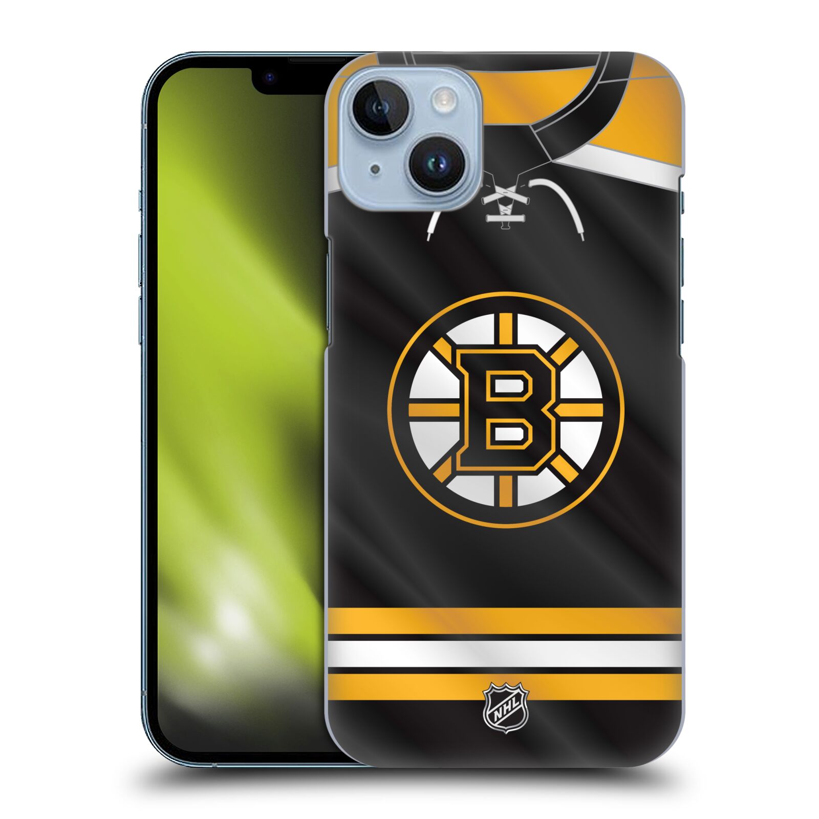 Pouzdro na mobil Apple Iphone 14 PLUS - HEAD CASE - Hokej NHL - Boston Bruins - Hokejový dres