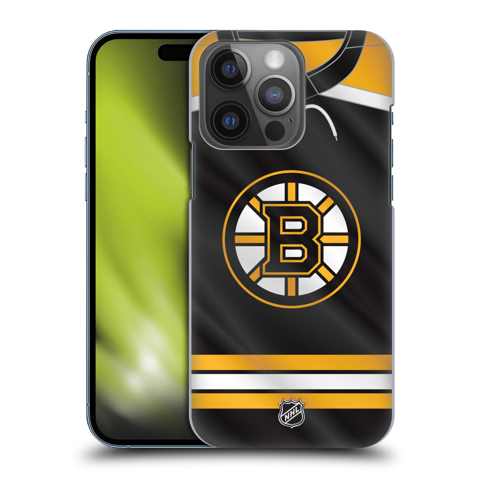 Pouzdro na mobil Apple Iphone 14 PRO - HEAD CASE - Hokej NHL - Boston Bruins - Hokejový dres
