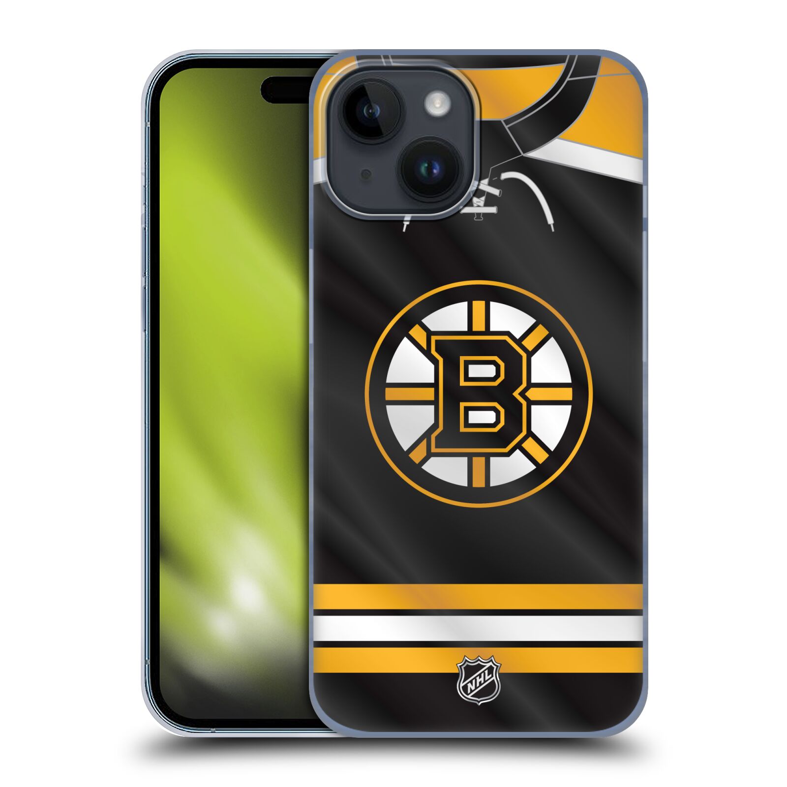 Plastový obal HEAD CASE na mobil Apple Iphone 15  Hokej NHL - Boston Bruins - Hokejový dres