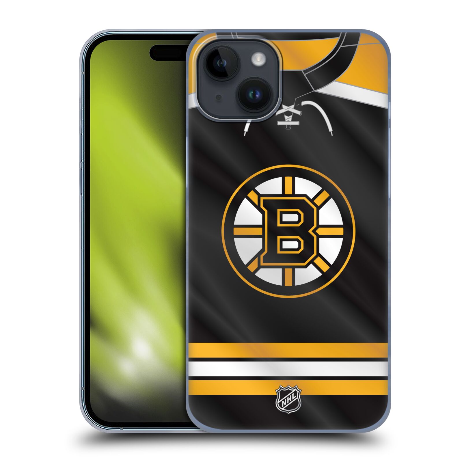 Plastový obal HEAD CASE na mobil Apple Iphone 15 PLUS  Hokej NHL - Boston Bruins - Hokejový dres