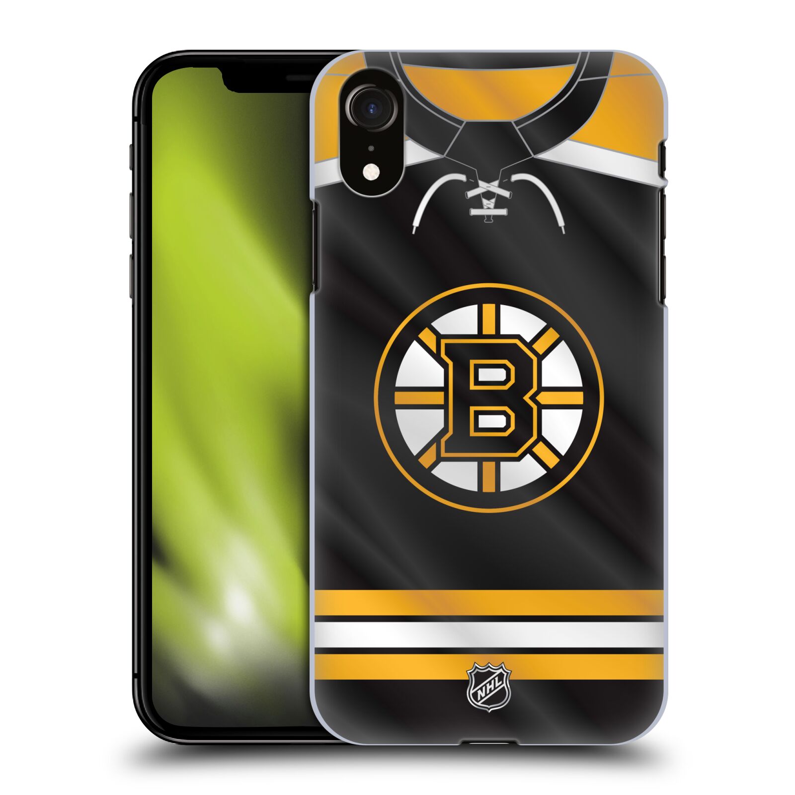 Pouzdro na mobil Apple Iphone XR - HEAD CASE - Hokej NHL - Boston Bruins - Hokejový dres