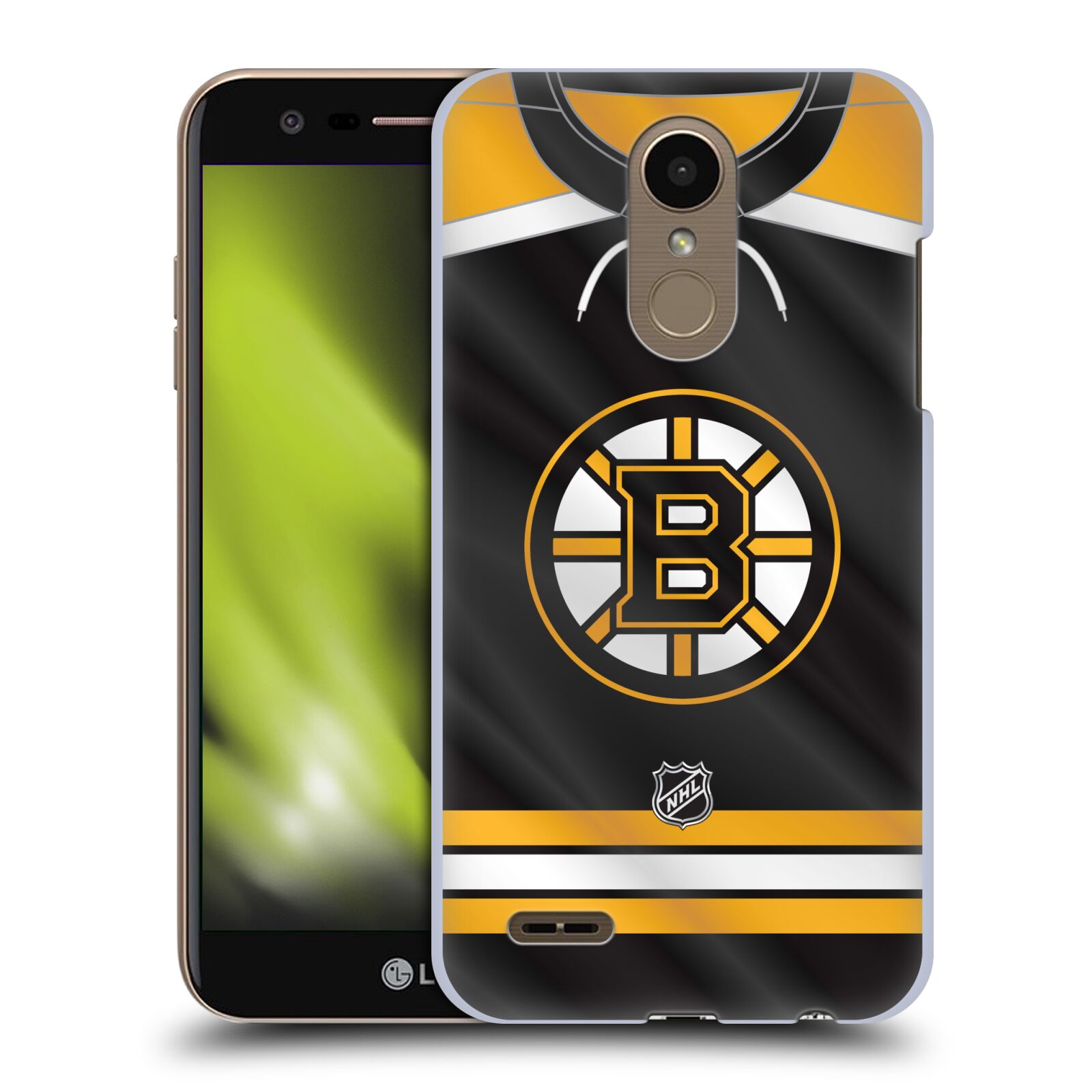 Pouzdro na mobil LG K10 2018 - HEAD CASE - Hokej NHL - Boston Bruins - Hokejový dres