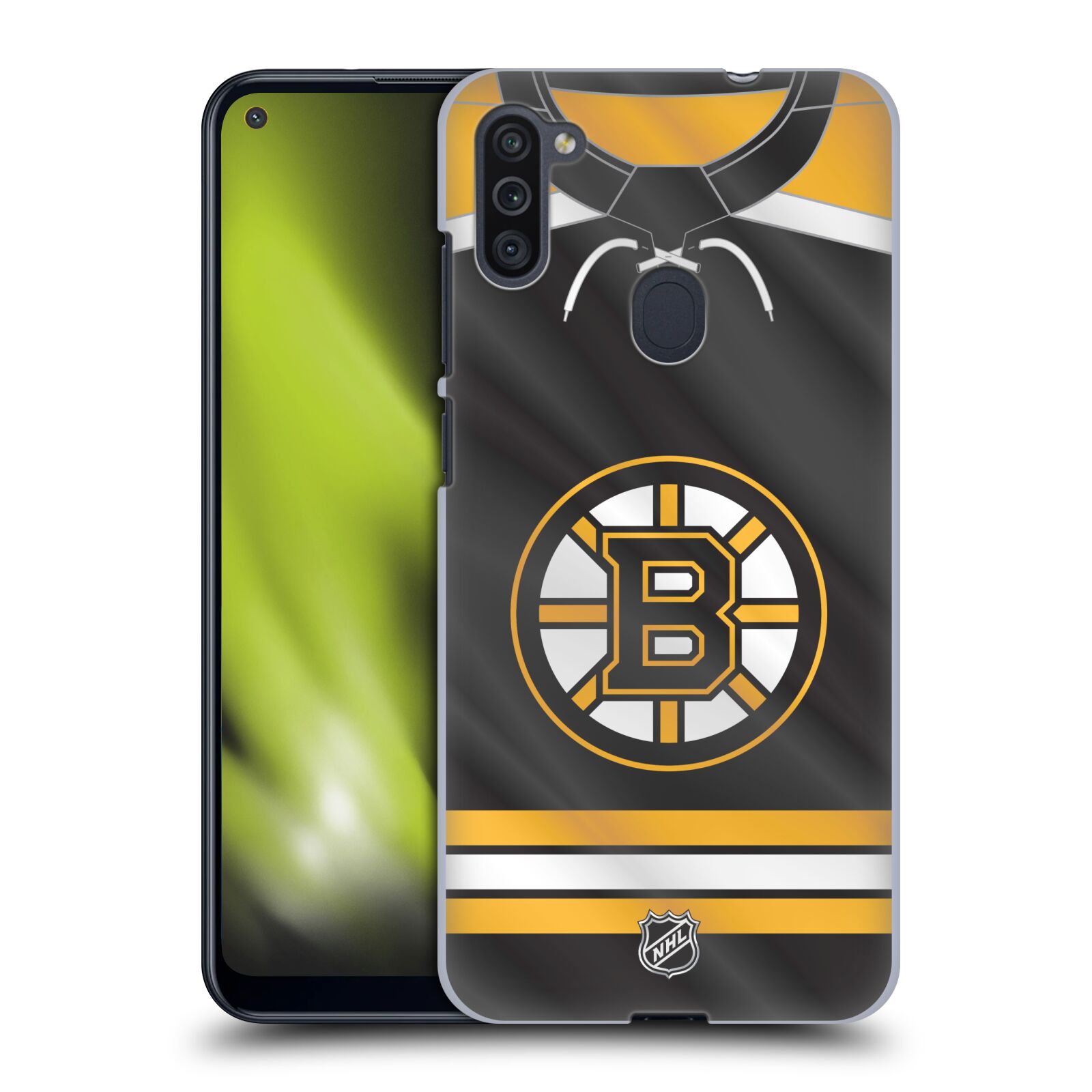 Pouzdro na mobil Samsung Galaxy M11 - HEAD CASE - Hokej NHL - Boston Bruins - Hokejový dres