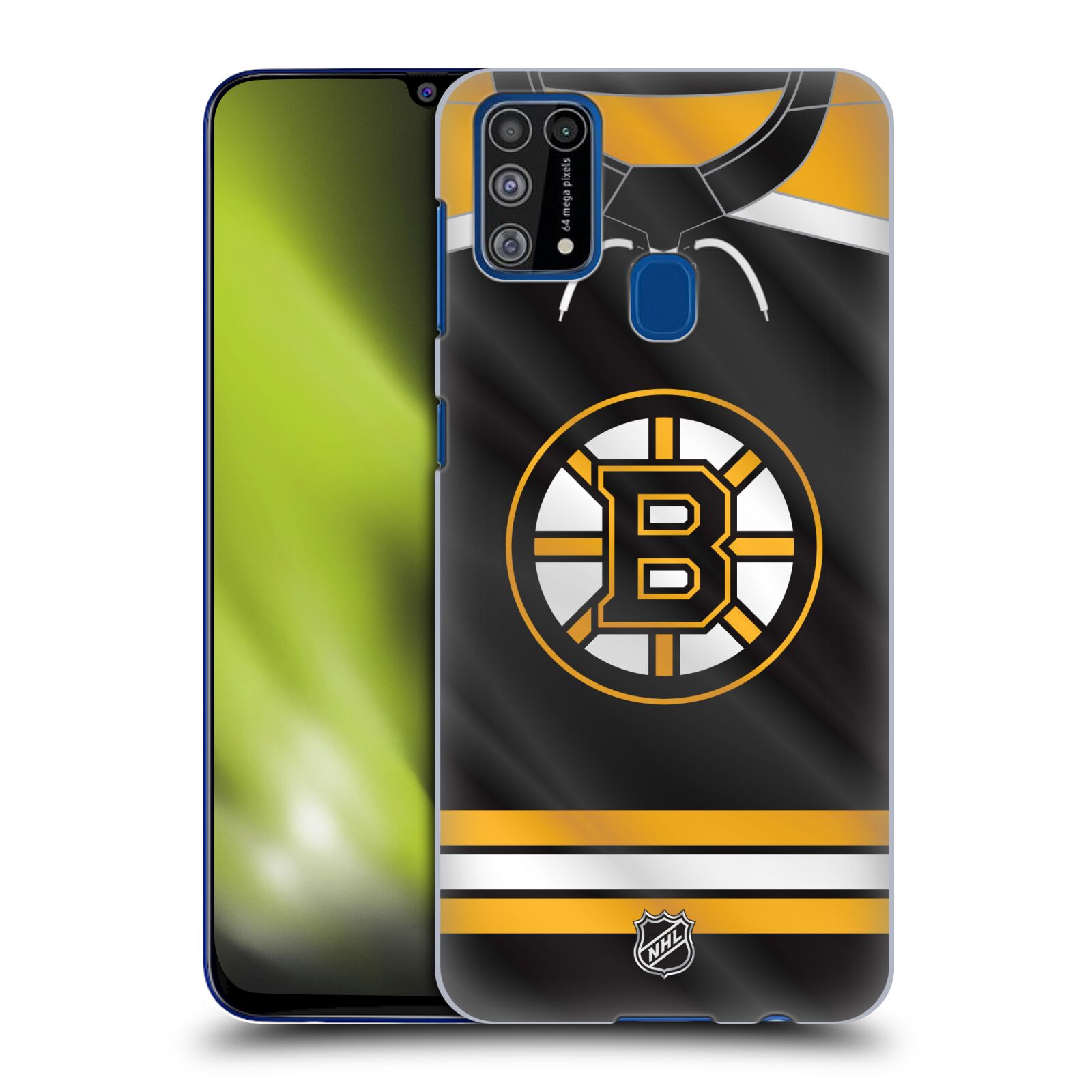 Pouzdro na mobil Samsung Galaxy M31 - HEAD CASE - Hokej NHL - Boston Bruins - Hokejový dres